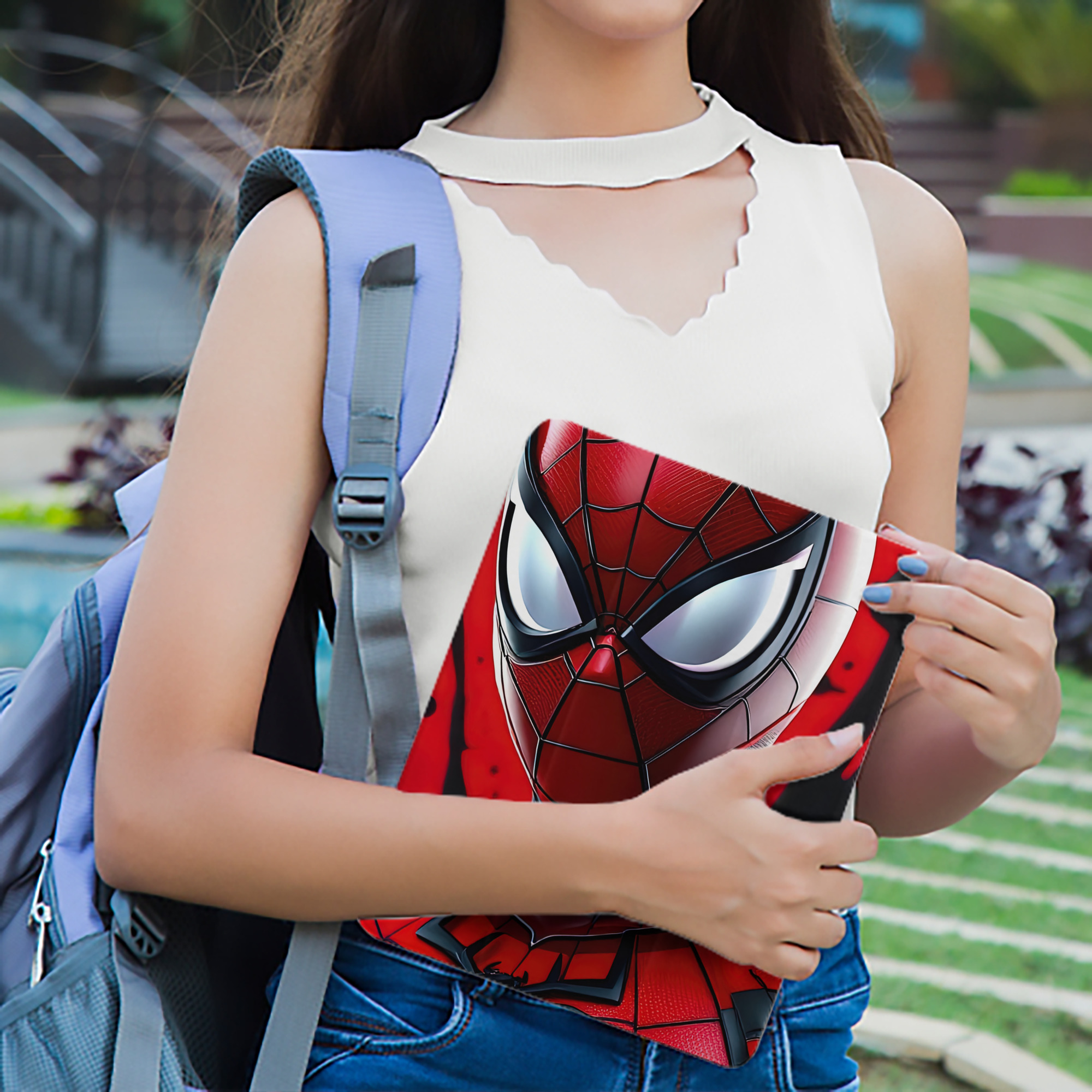 Spider Man スパイダーマン IPad ケース ペン収納付き 三つ折りスタンド PUレザー×シリコン 対応機種9.5/10.5/10.9インチ