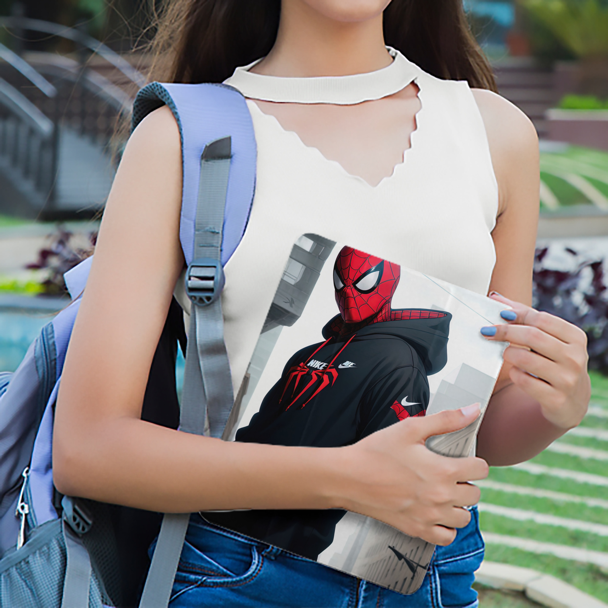 Spider Man スパイダーマン IPad ケース ペン収納付き 三つ折りスタンド PUレザー×シリコン 対応機種9.5/10.5/10.9インチ