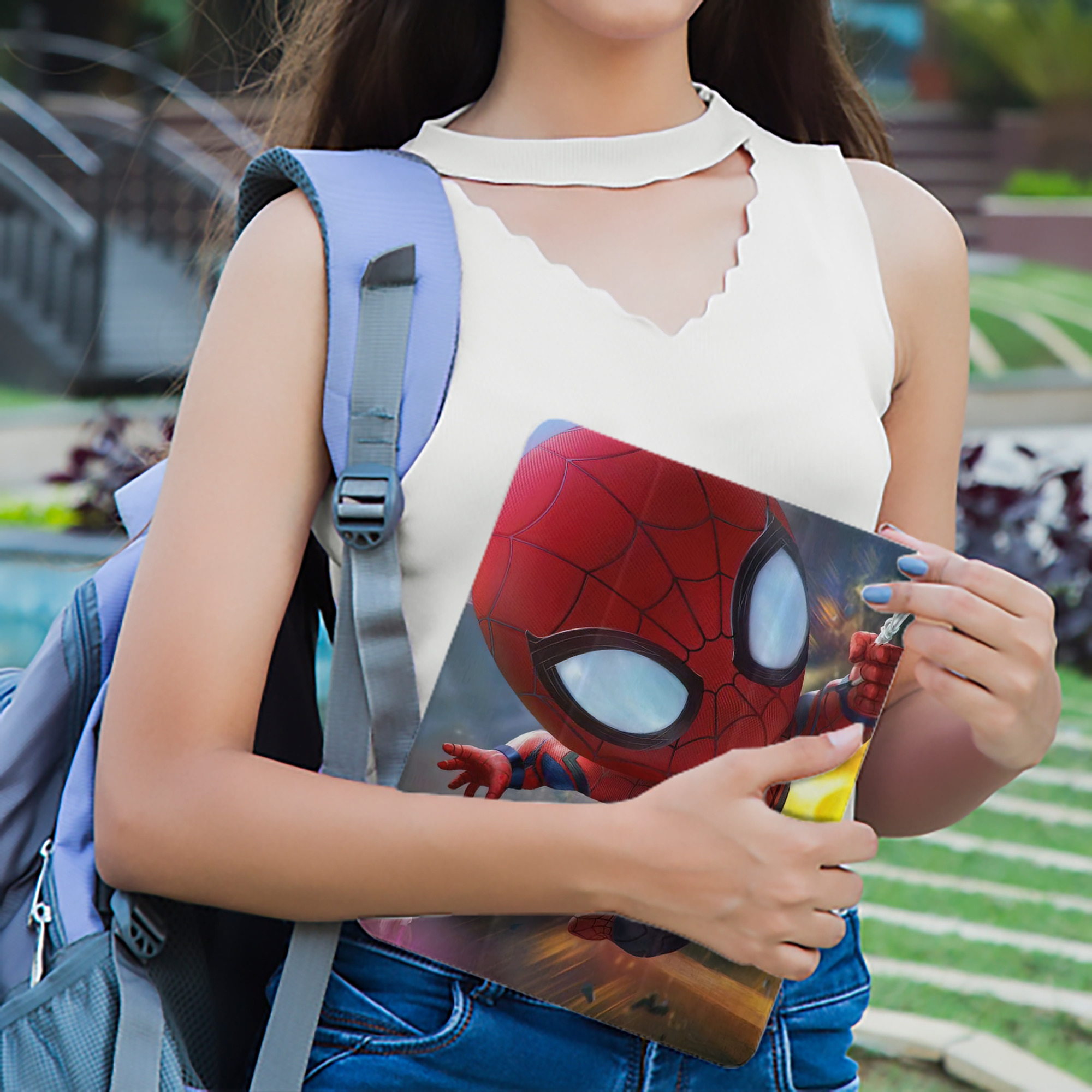 Spider Man スパイダーマン IPad ケース ペン収納付き 三つ折りスタンド PUレザー×シリコン 対応機種9.5/10.5/10.9インチ