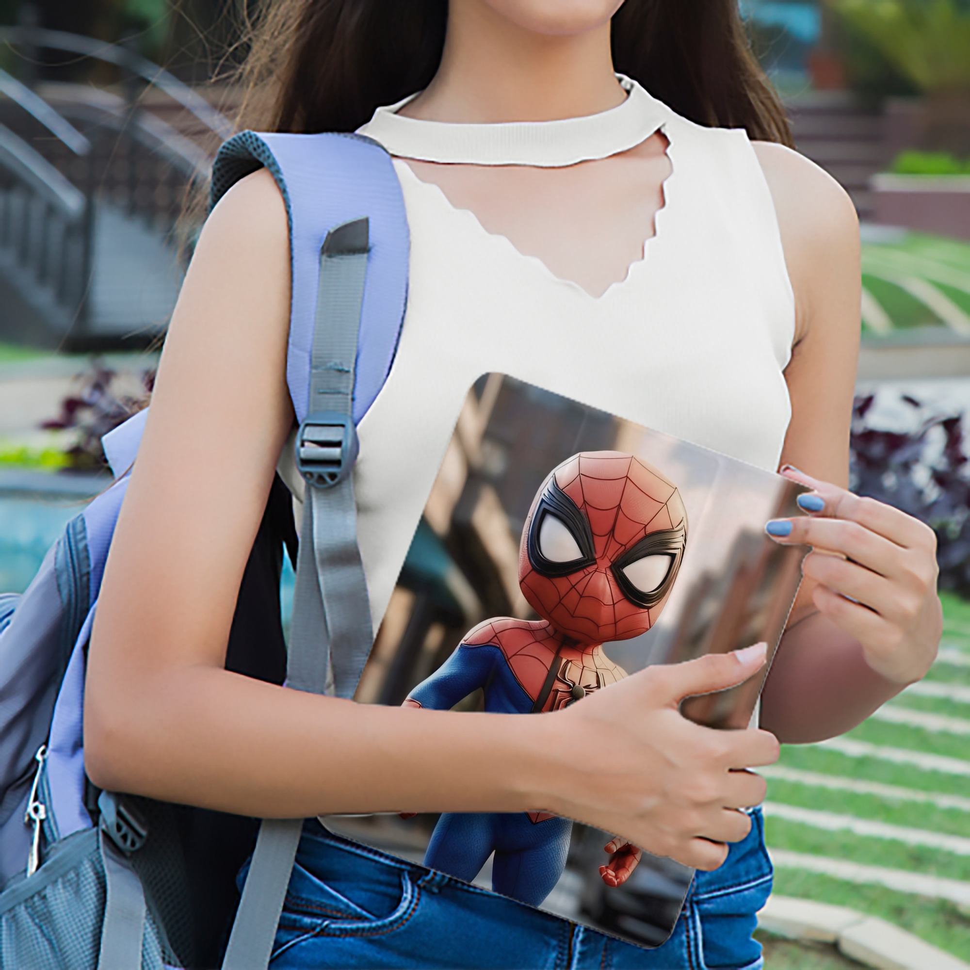 Spider Man スパイダーマン IPad ケース ペン収納付き 三つ折りスタンド PUレザー×シリコン 対応機種9.5/10.5/10.9インチ