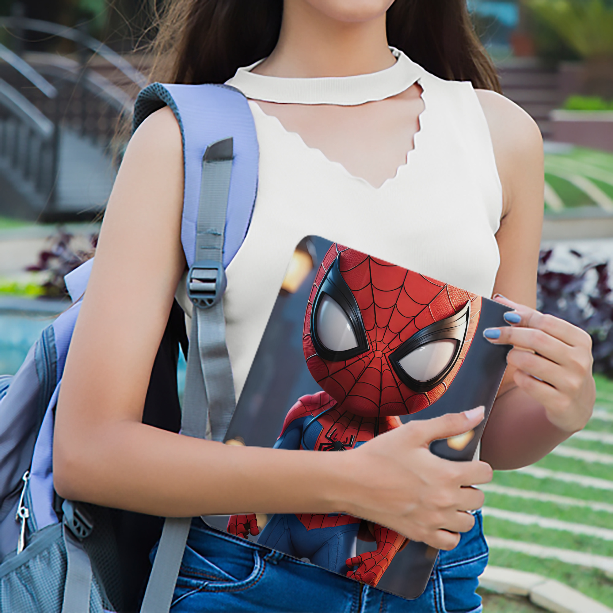 Spider Man スパイダーマン IPad ケース ペン収納付き 三つ折りスタンド PUレザー×シリコン 対応機種9.5/10.5/10.9インチ