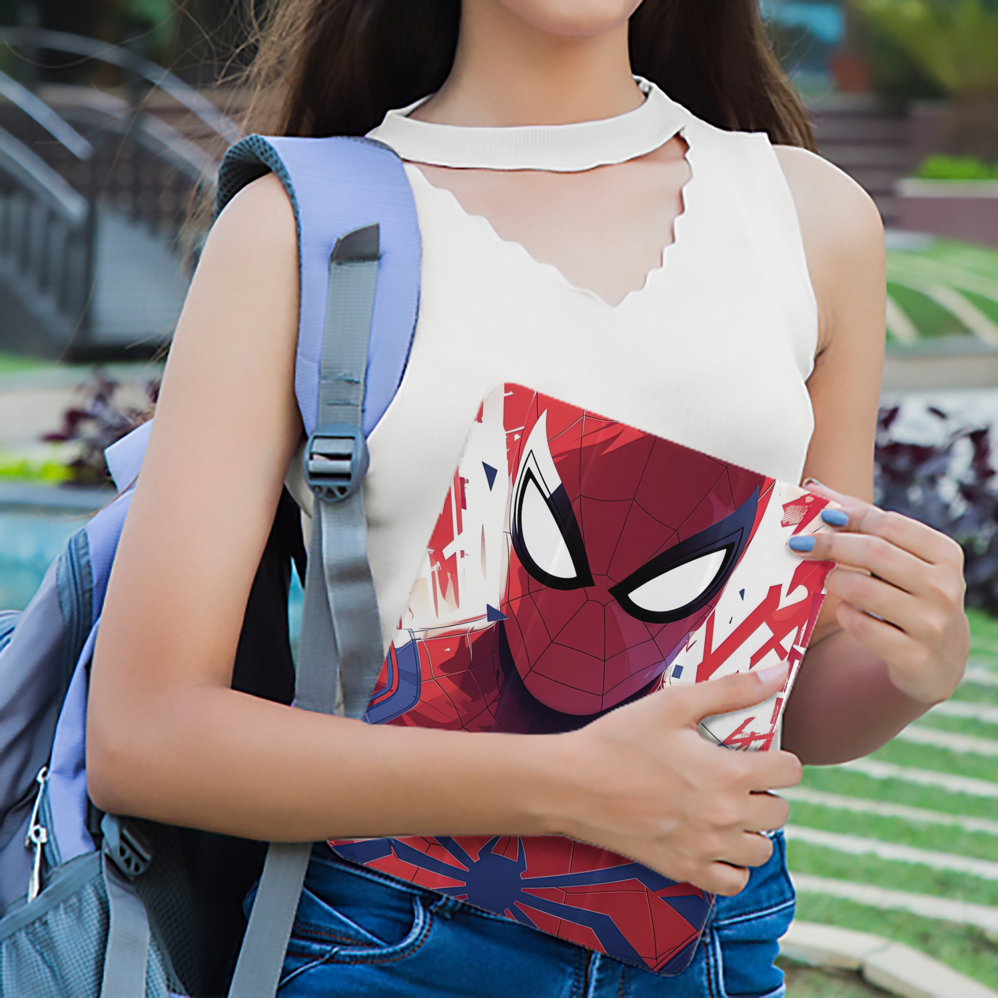 Spider Man スパイダーマン IPad ケース ペン収納付き 三つ折りスタンド PUレザー×シリコン 対応機種9.5/10.5/10.9インチ