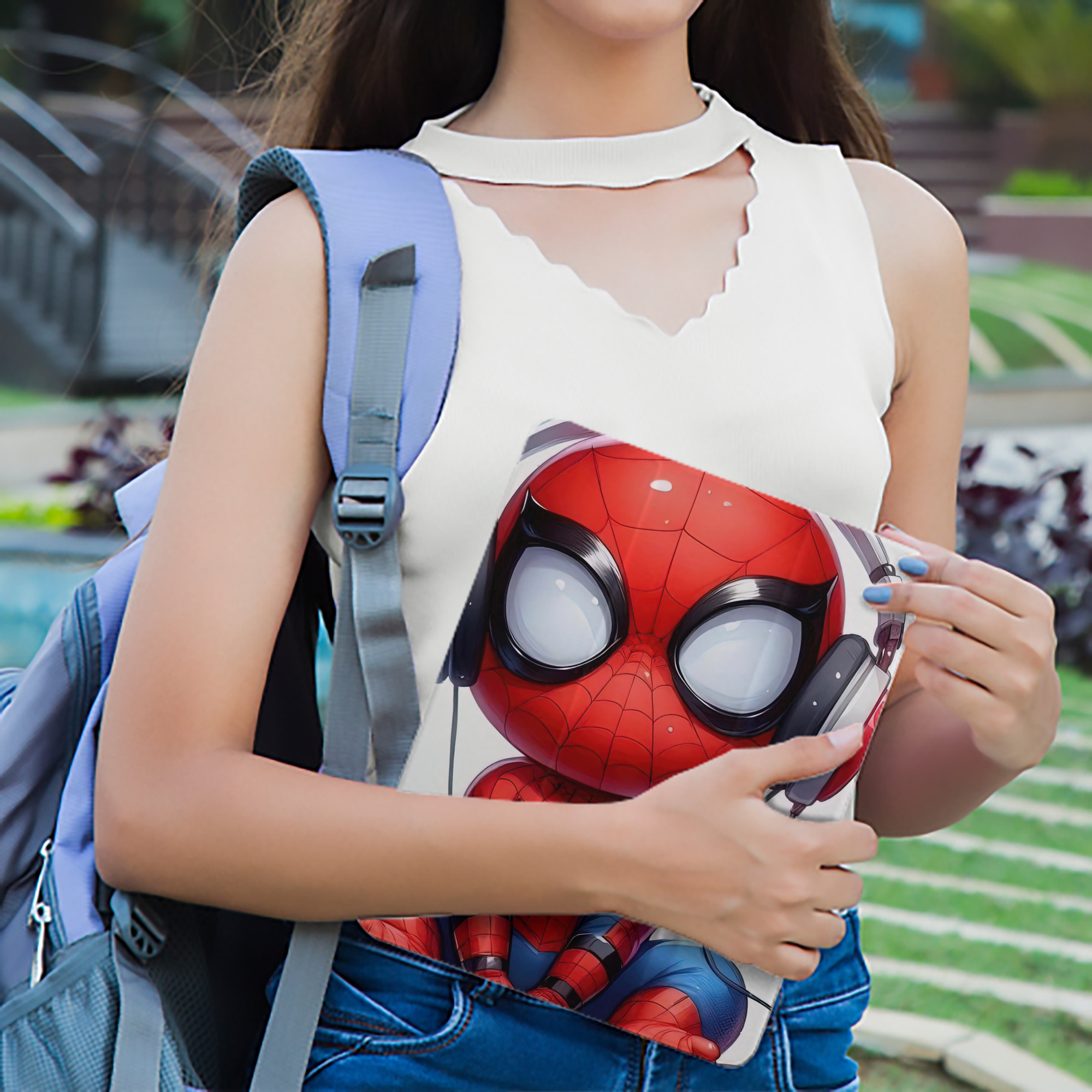 Spider Man スパイダーマン IPad ケース ペン収納付き 三つ折りスタンド PUレザー×シリコン 対応機種9.5/10.5/10.9インチ