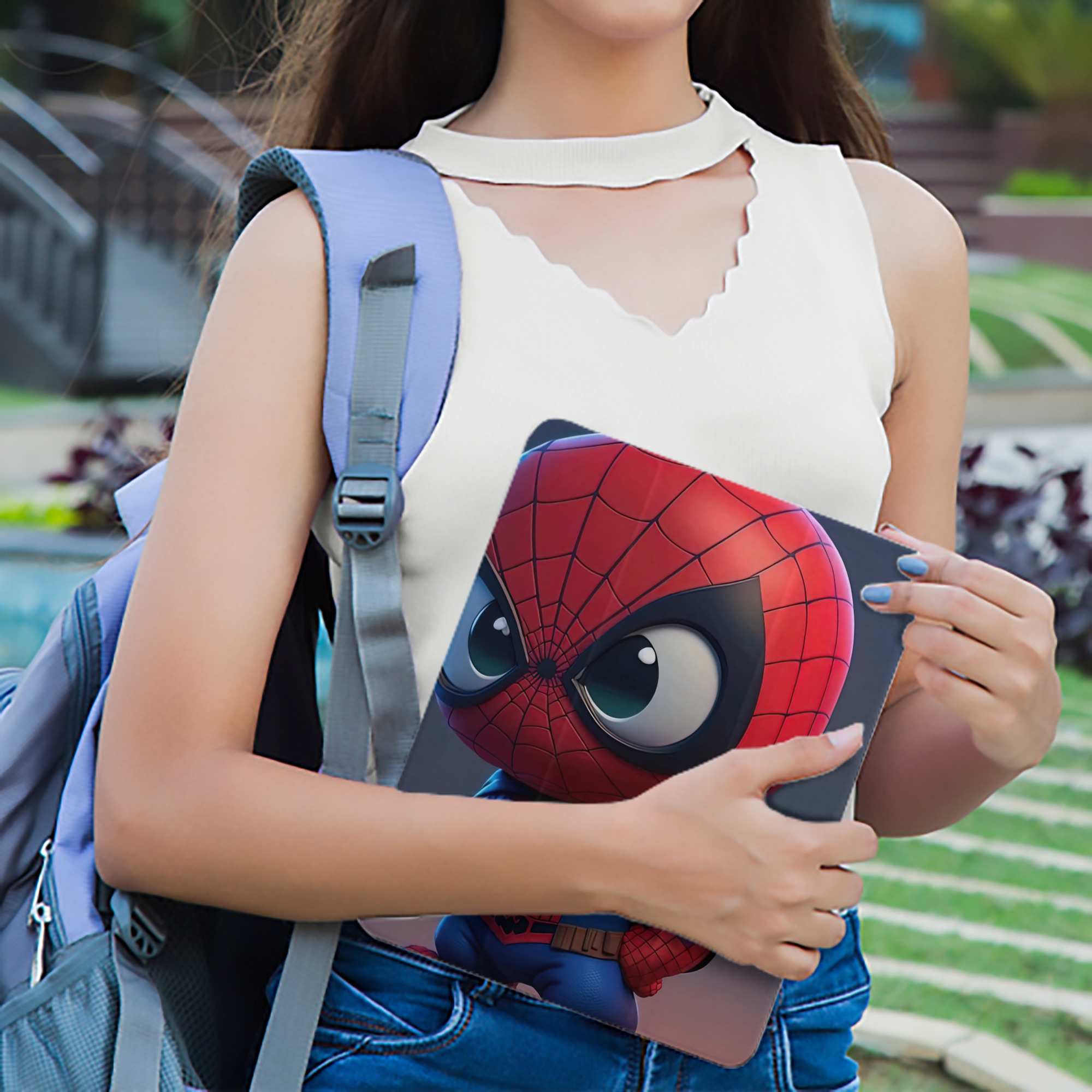 Spider Man スパイダーマン IPad ケース ペン収納付き 三つ折りスタンド PUレザー×シリコン 対応機種9.5/10.5/10.9インチ
