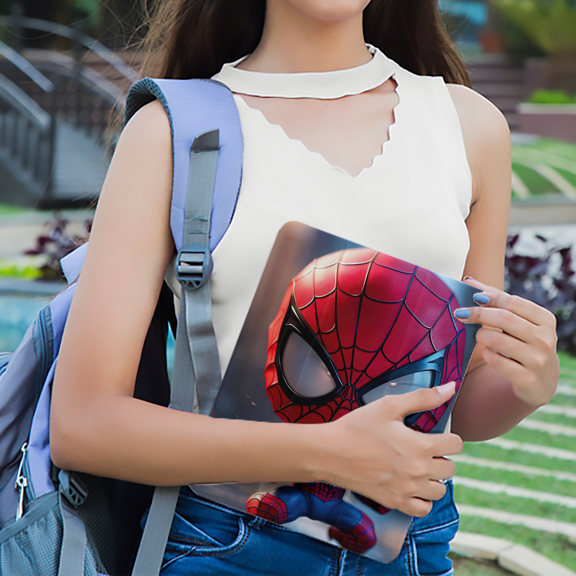 Spider Man スパイダーマン IPad ケース ペン収納付き 三つ折りスタンド PUレザー×シリコン 対応機種9.5/10.5/10.9インチ
