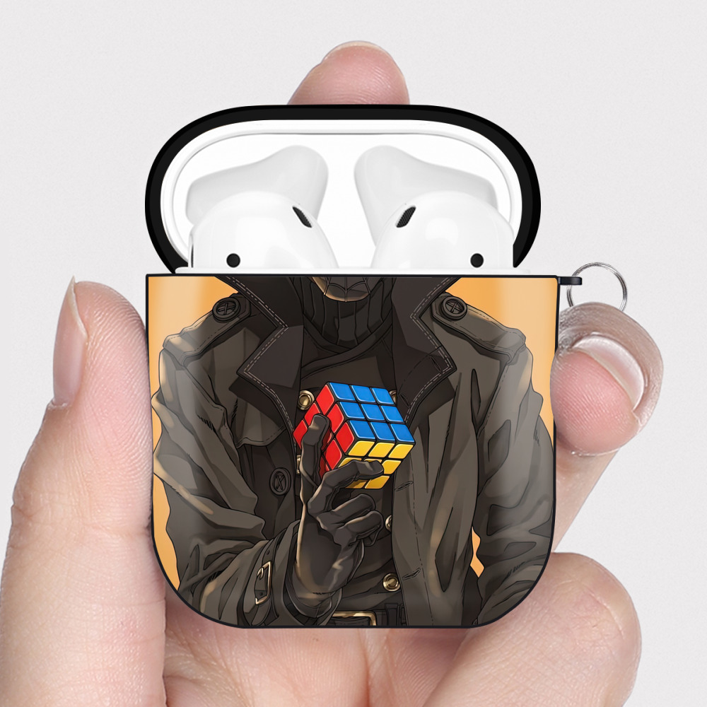 （画像用） Spider Man スパイダーマン AirPods 第2世代保護ケース ハードシェル ブラック 耐衝撃・防指紋・カラビナ付き
