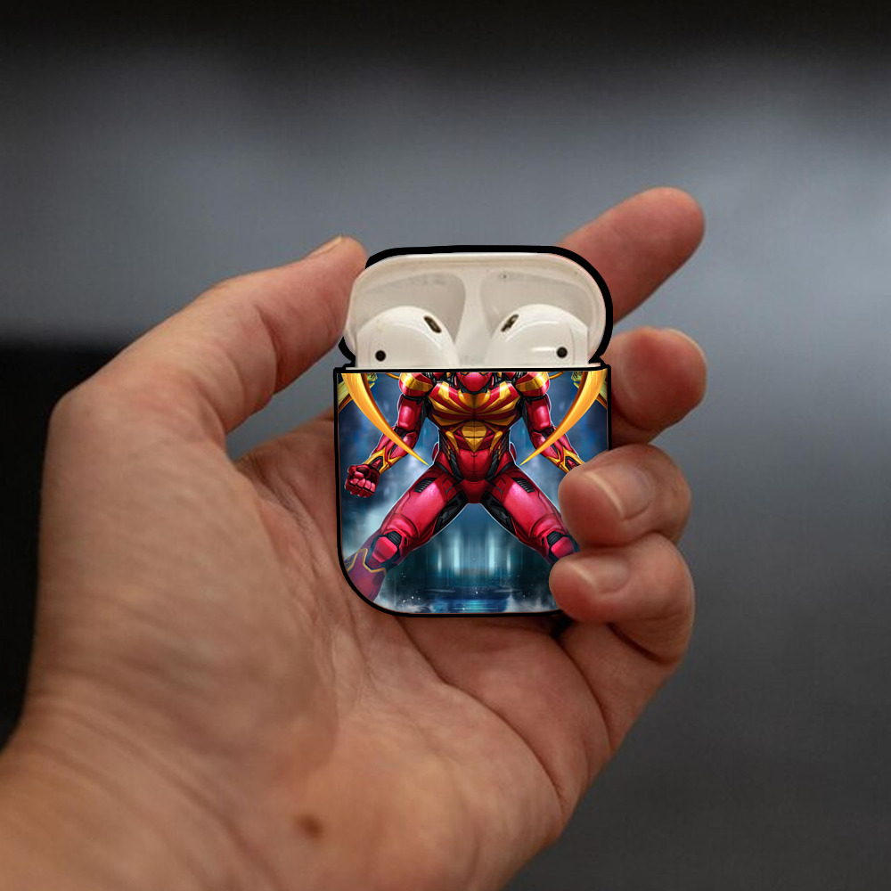 Spider Man スパイダーマン AirPods 第2世代保護ケース ハードシェル ブラック 耐衝撃・防指紋・カラビナ付き