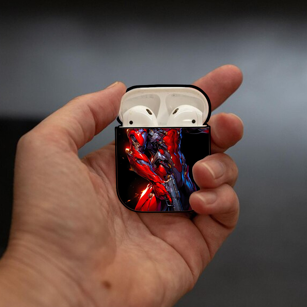 Spider Man スパイダーマン AirPods 第2世代保護ケース ハードシェル ブラック 耐衝撃・防指紋・カラビナ付き