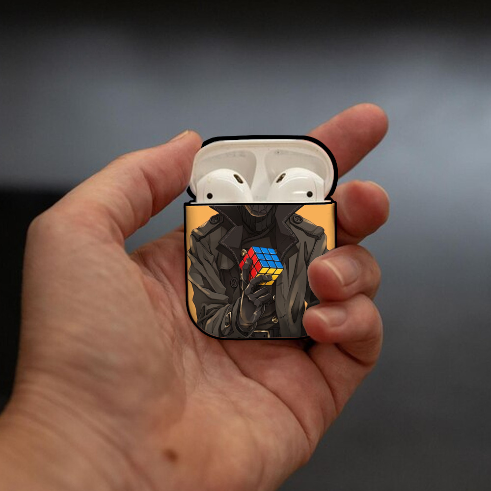 Spider Man スパイダーマン AirPods 第2世代保護ケース ハードシェル ブラック 耐衝撃・防指紋・カラビナ付き