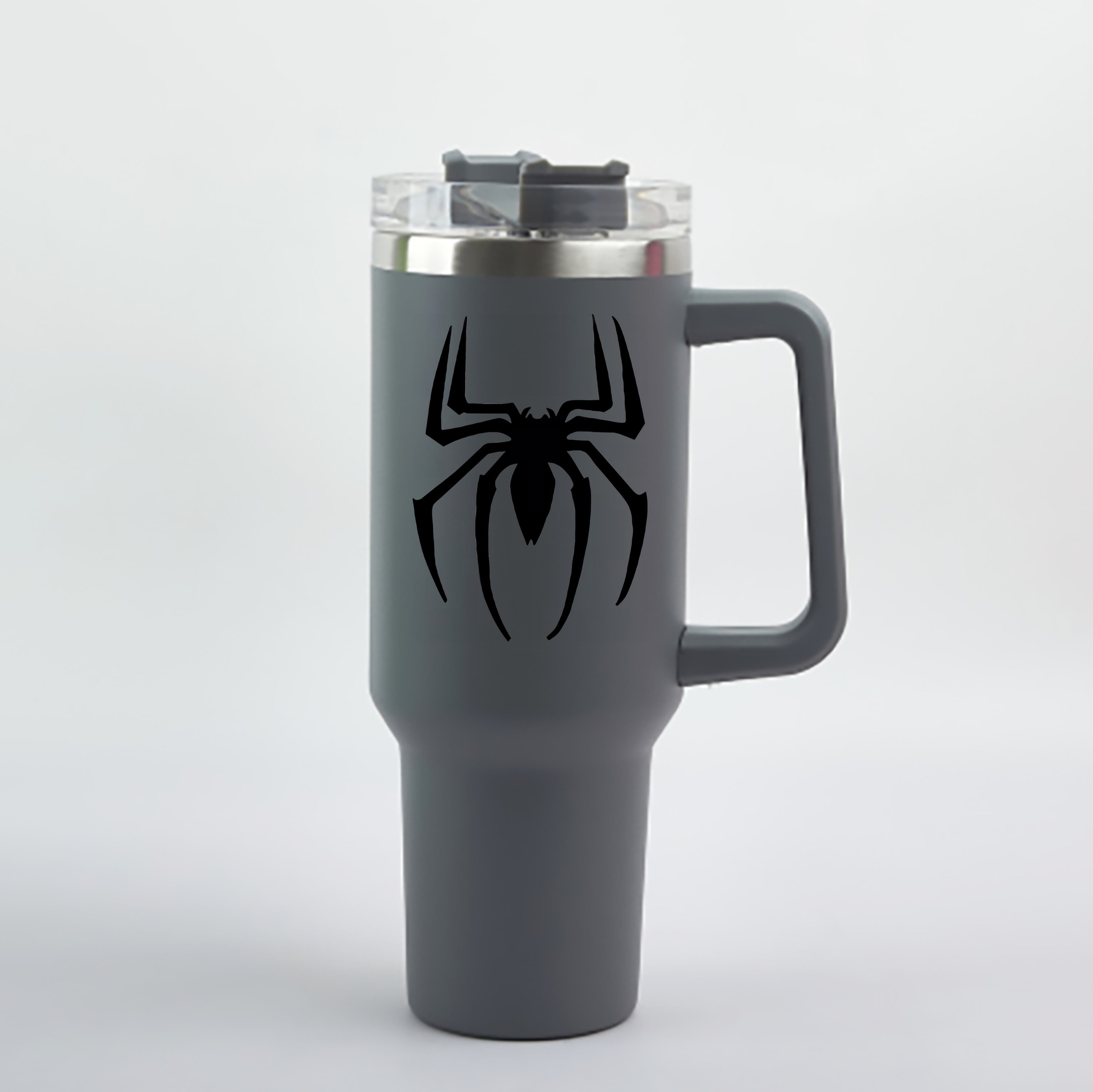 （画像用） Spider Man スパイダーマン 1200mL車用タンブラー - クリスタルステッカー（プラスチックストロー付き）