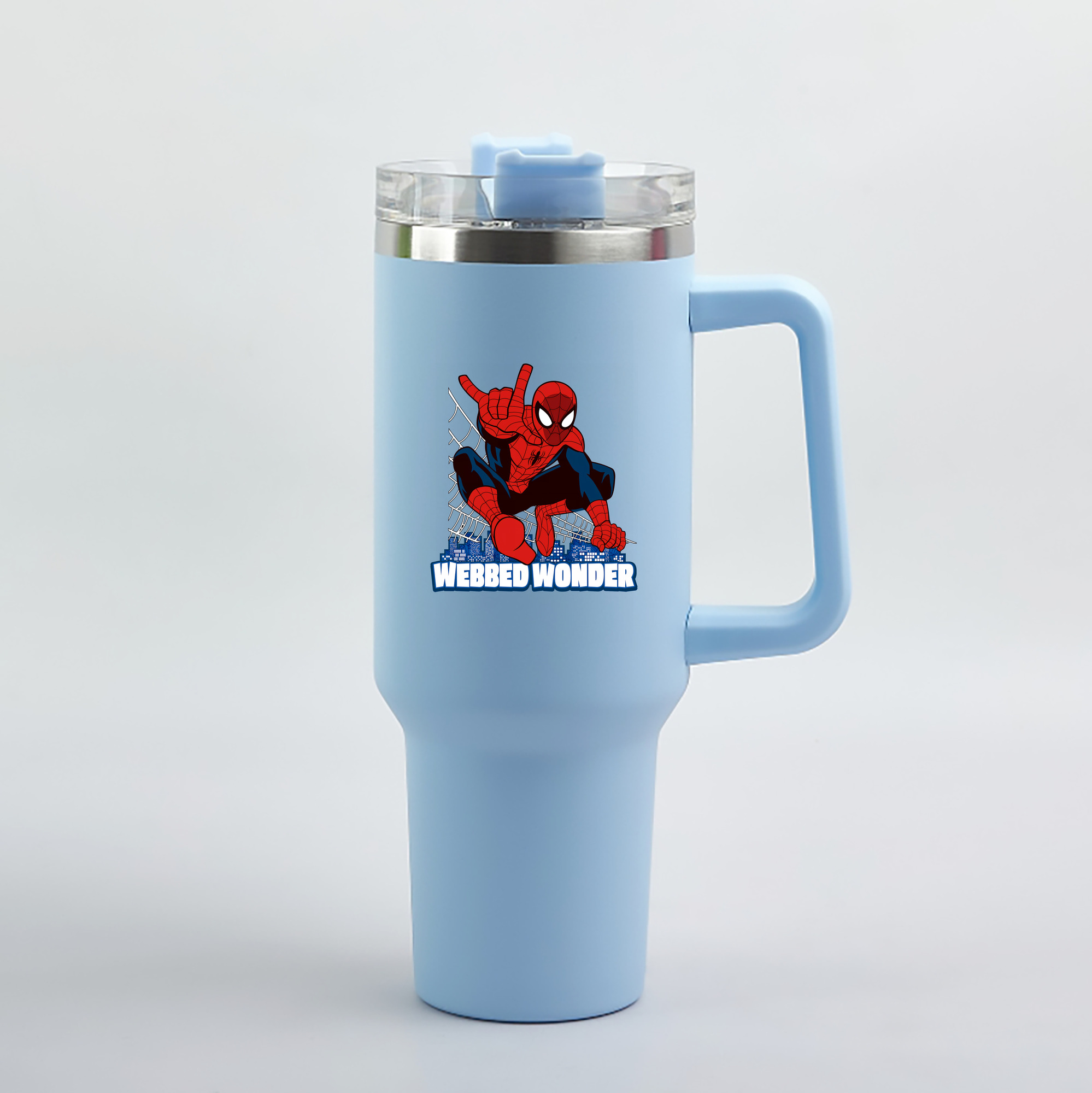 （画像用） Spider Man スパイダーマン 1200mL車用タンブラー（カラープリント）