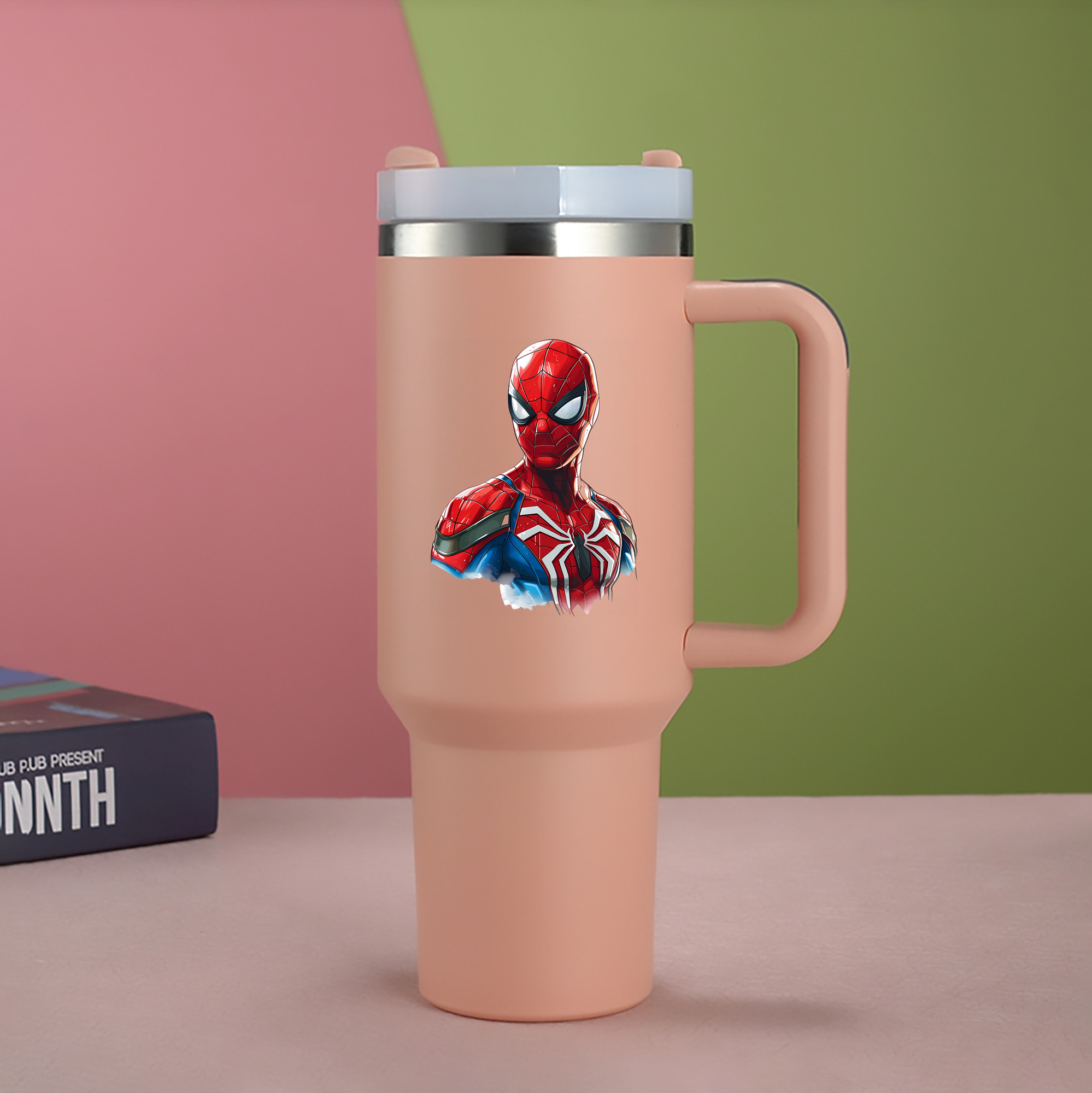 （画像用） Spider Man スパイダーマン 1200mL車用タンブラー（カラープリント）