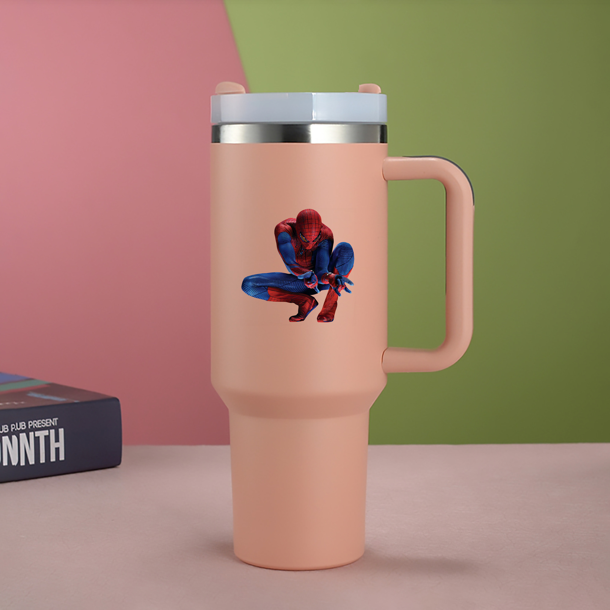 （画像用） Spider Man スパイダーマン 1200mL車用タンブラー（カラープリント）
