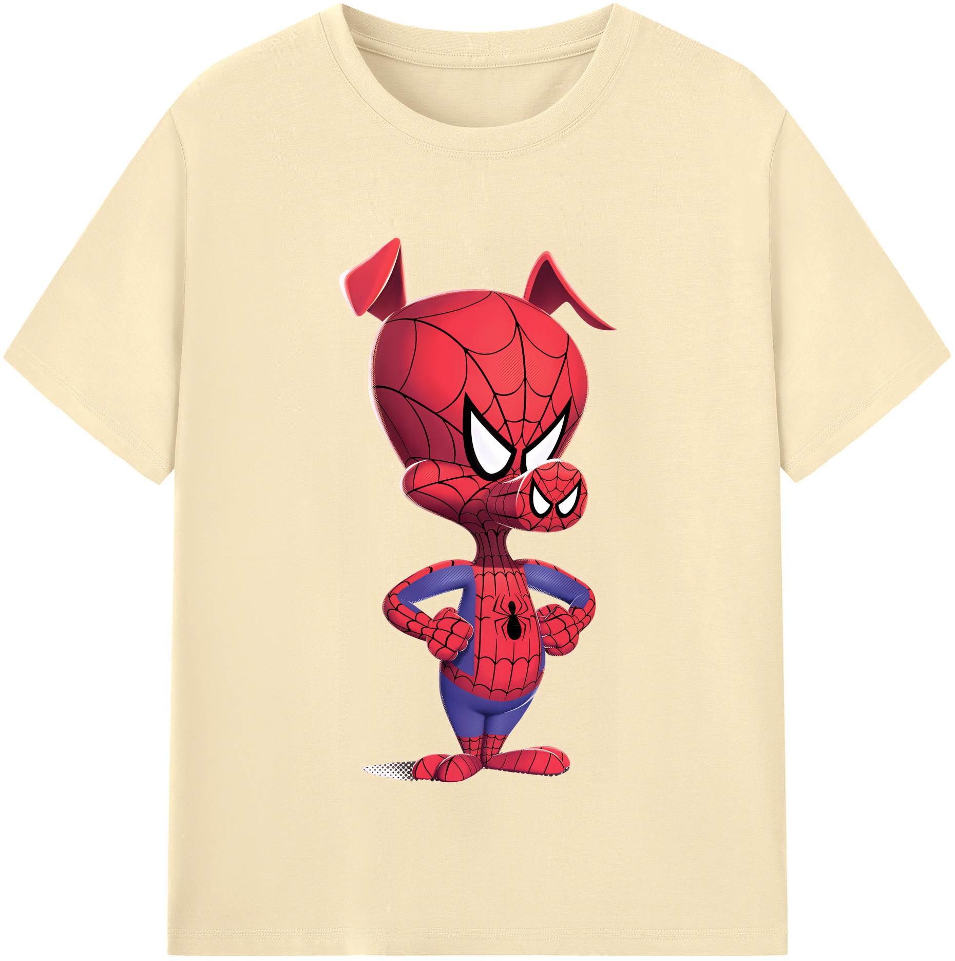 （画像用） Spider Man スパイダーマン 綿100％半袖Tシャツ（フロントプリント）