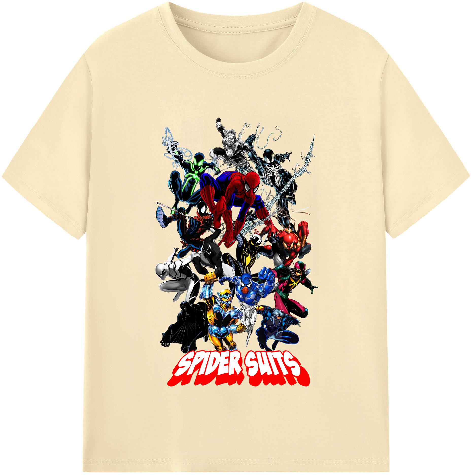 （画像用） Spider Man スパイダーマン 綿100％半袖Tシャツ（フロントプリント）