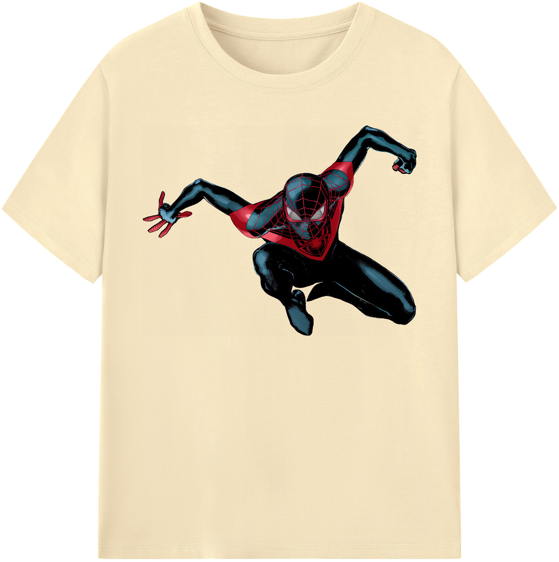 （画像用） Spider Man スパイダーマン 綿100％半袖Tシャツ（フロントプリント）