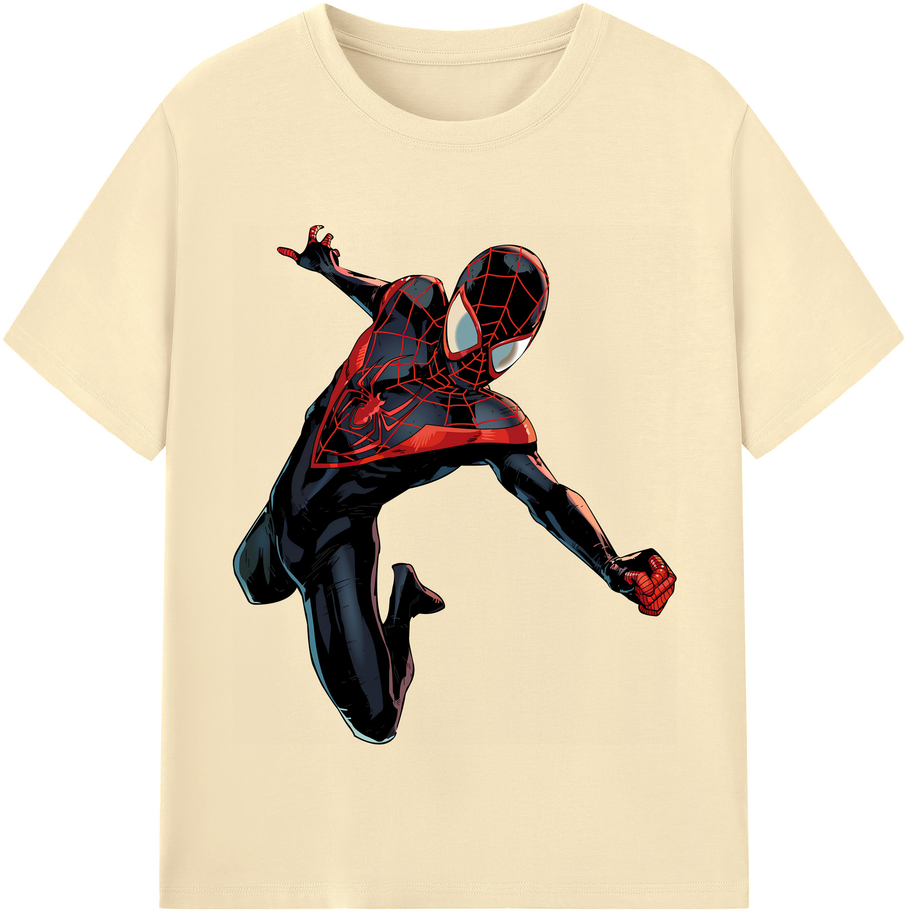 （画像用） Spider Man スパイダーマン 綿100％半袖Tシャツ（フロントプリント）