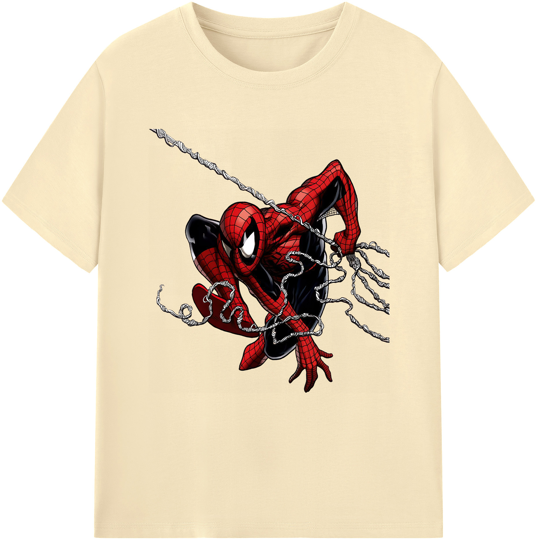 （画像用） Spider Man スパイダーマン 綿100％半袖Tシャツ（フロントプリント）