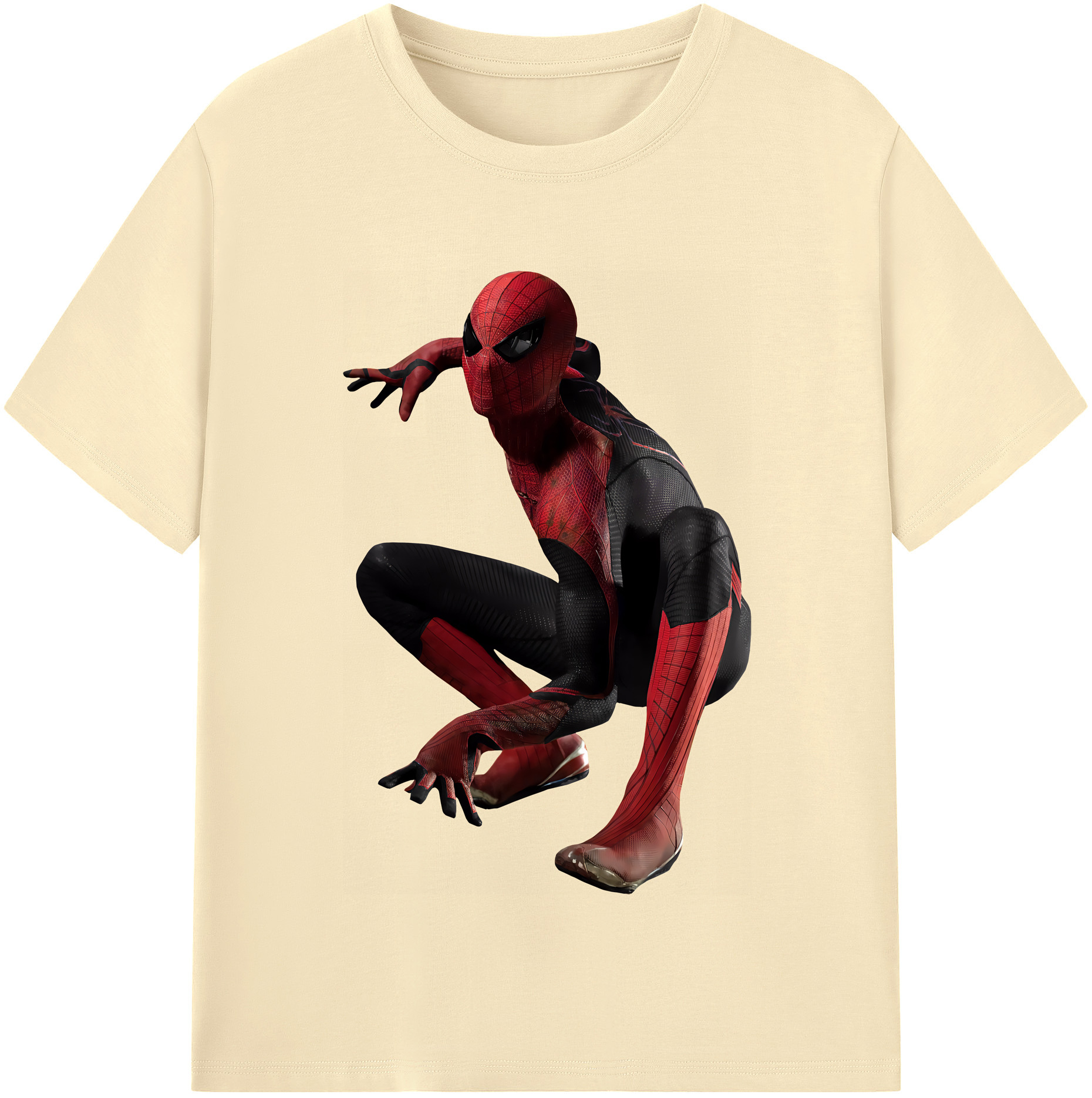 （画像用） Spider Man スパイダーマン 綿100％半袖Tシャツ（フロントプリント）