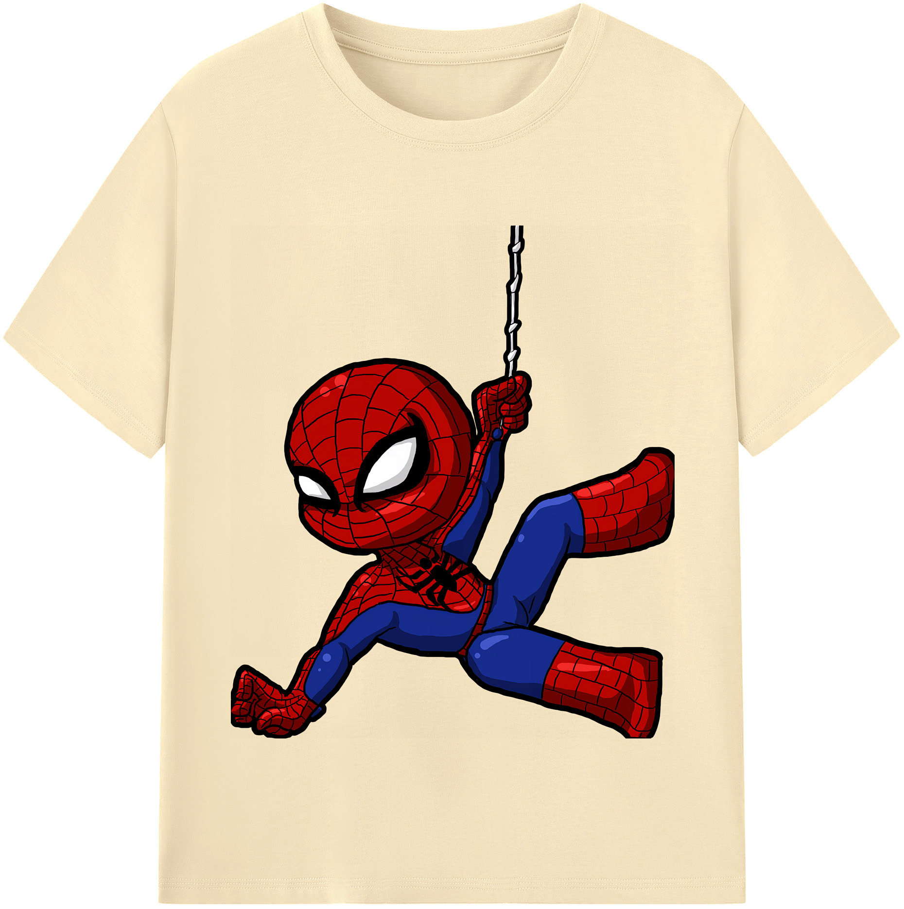 （画像用） Spider Man スパイダーマン 綿100％半袖Tシャツ（フロントプリント）
