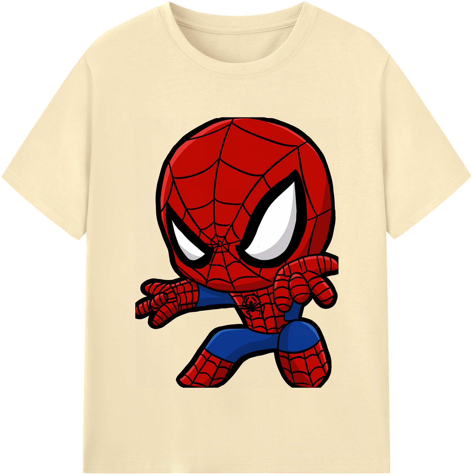 （画像用） Spider Man スパイダーマン 綿100％半袖Tシャツ（フロントプリント）