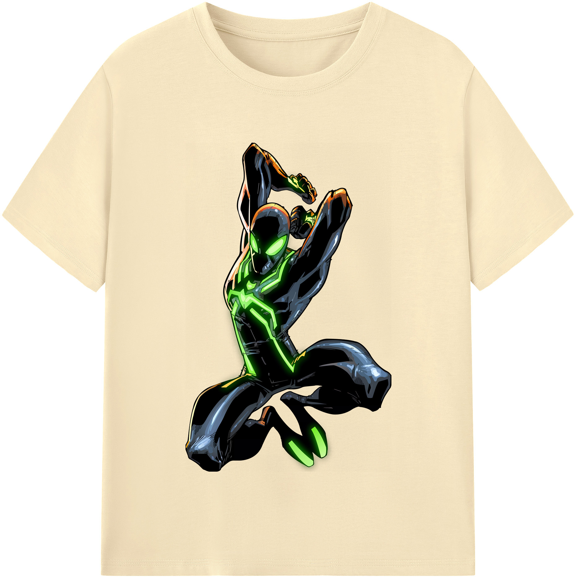 （画像用） Spider Man スパイダーマン 綿100％半袖Tシャツ（フロントプリント）