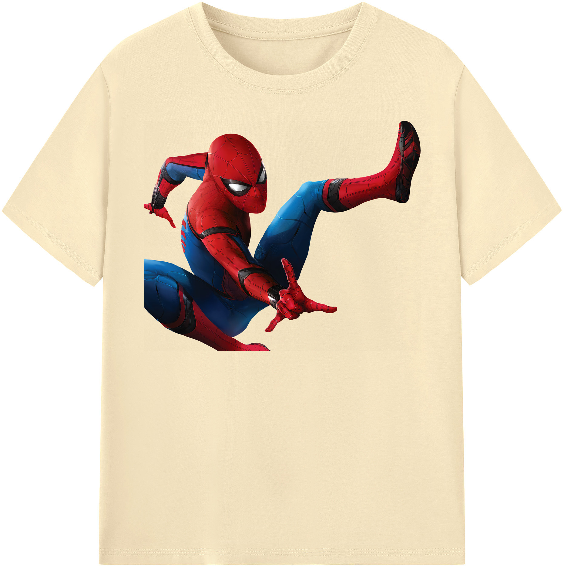 （画像用） Spider Man スパイダーマン 綿100％半袖Tシャツ（フロントプリント）