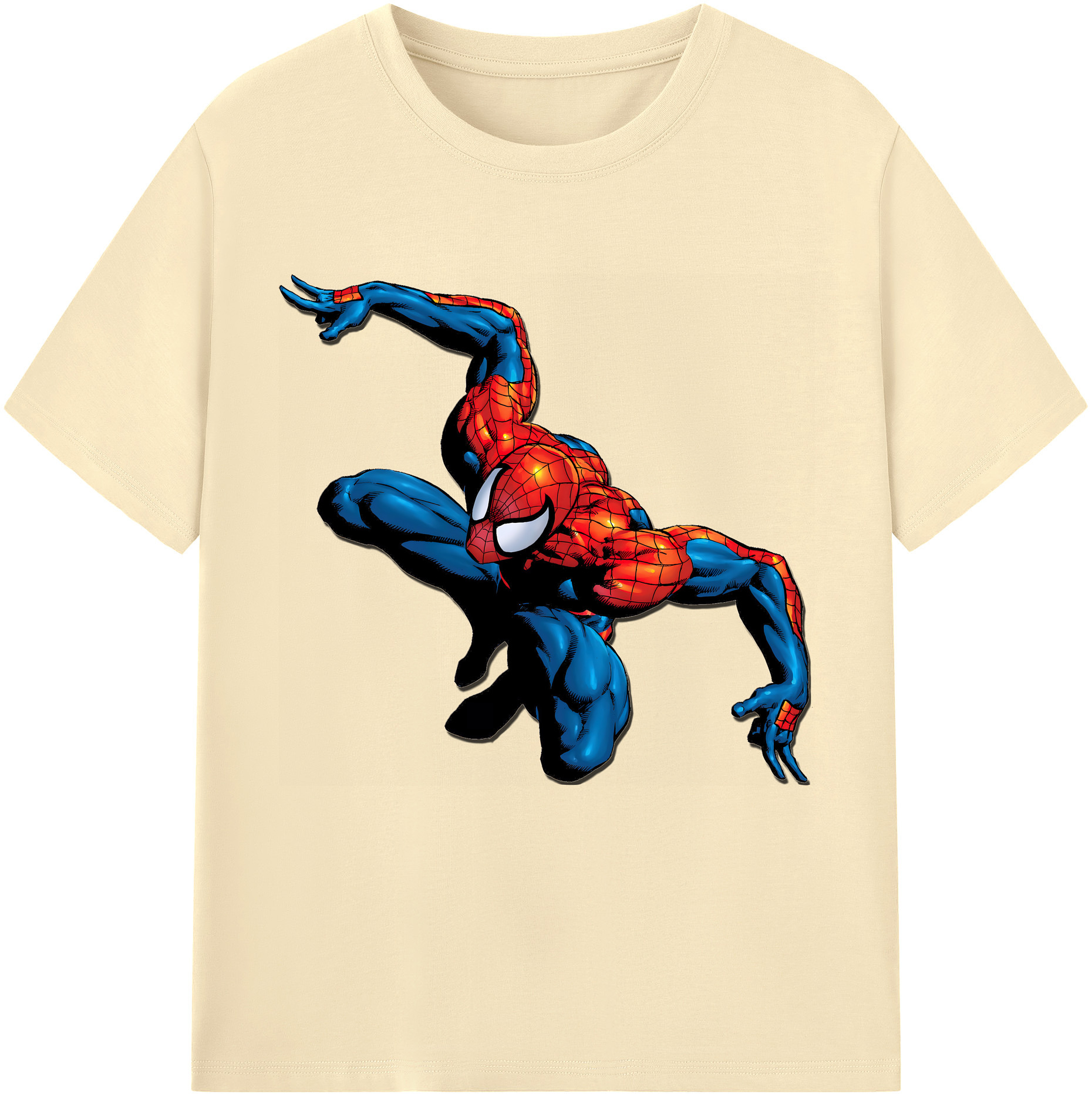 （画像用） Spider Man スパイダーマン 綿100％半袖Tシャツ（フロントプリント）