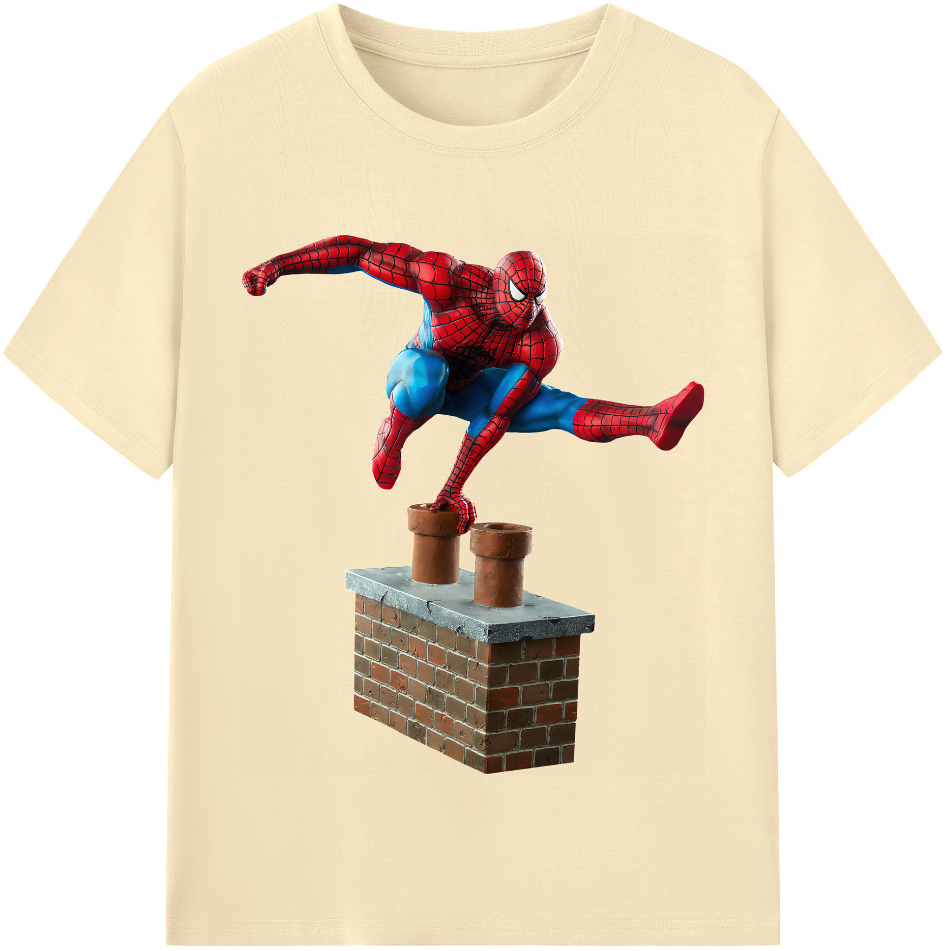 （画像用） Spider Man スパイダーマン 綿100％半袖Tシャツ（フロントプリント）