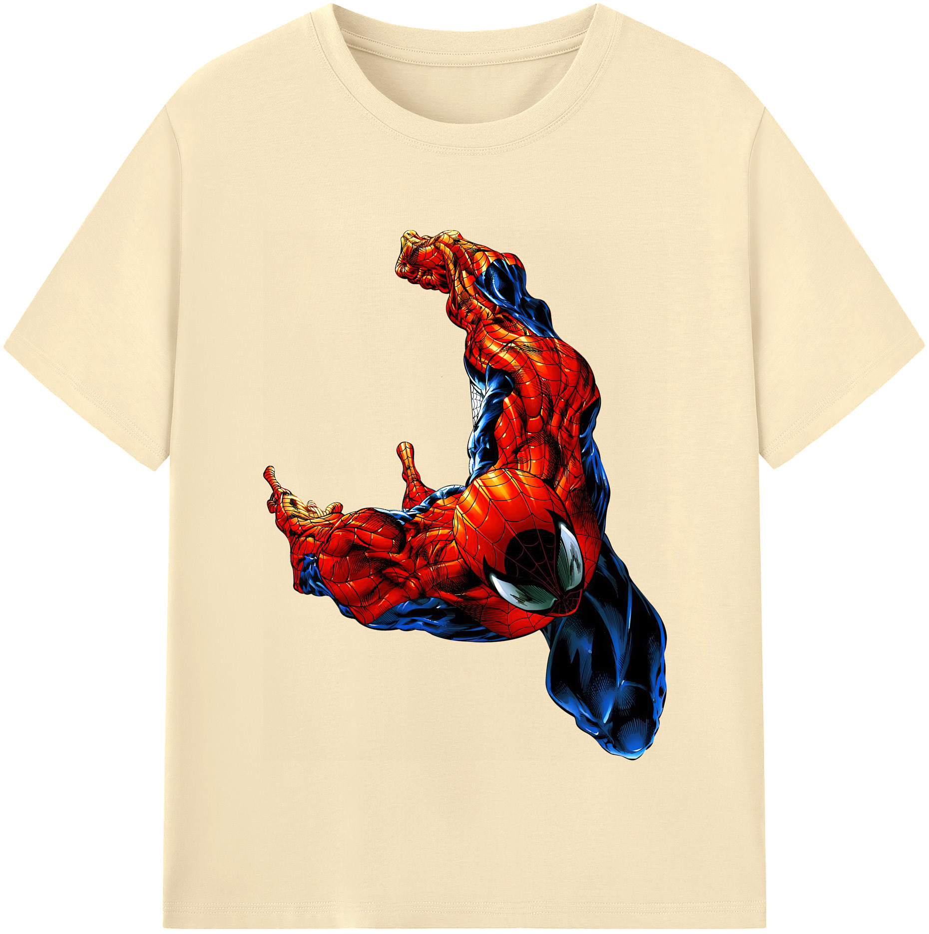 （画像用） Spider Man スパイダーマン 綿100％半袖Tシャツ（フロントプリント）