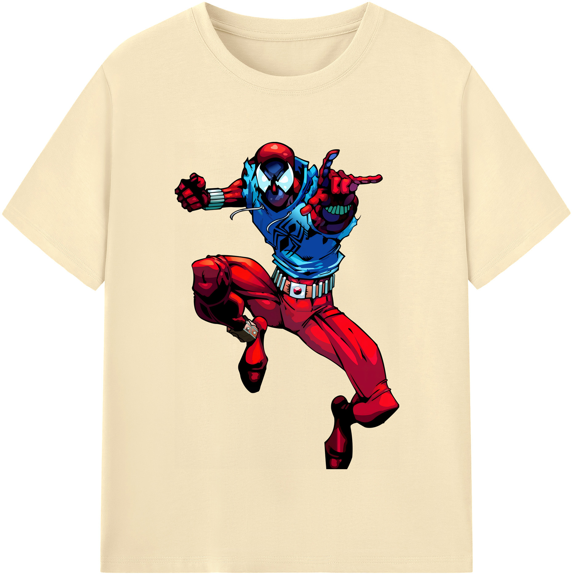 （画像用） Spider Man スパイダーマン 綿100％半袖Tシャツ（フロントプリント）