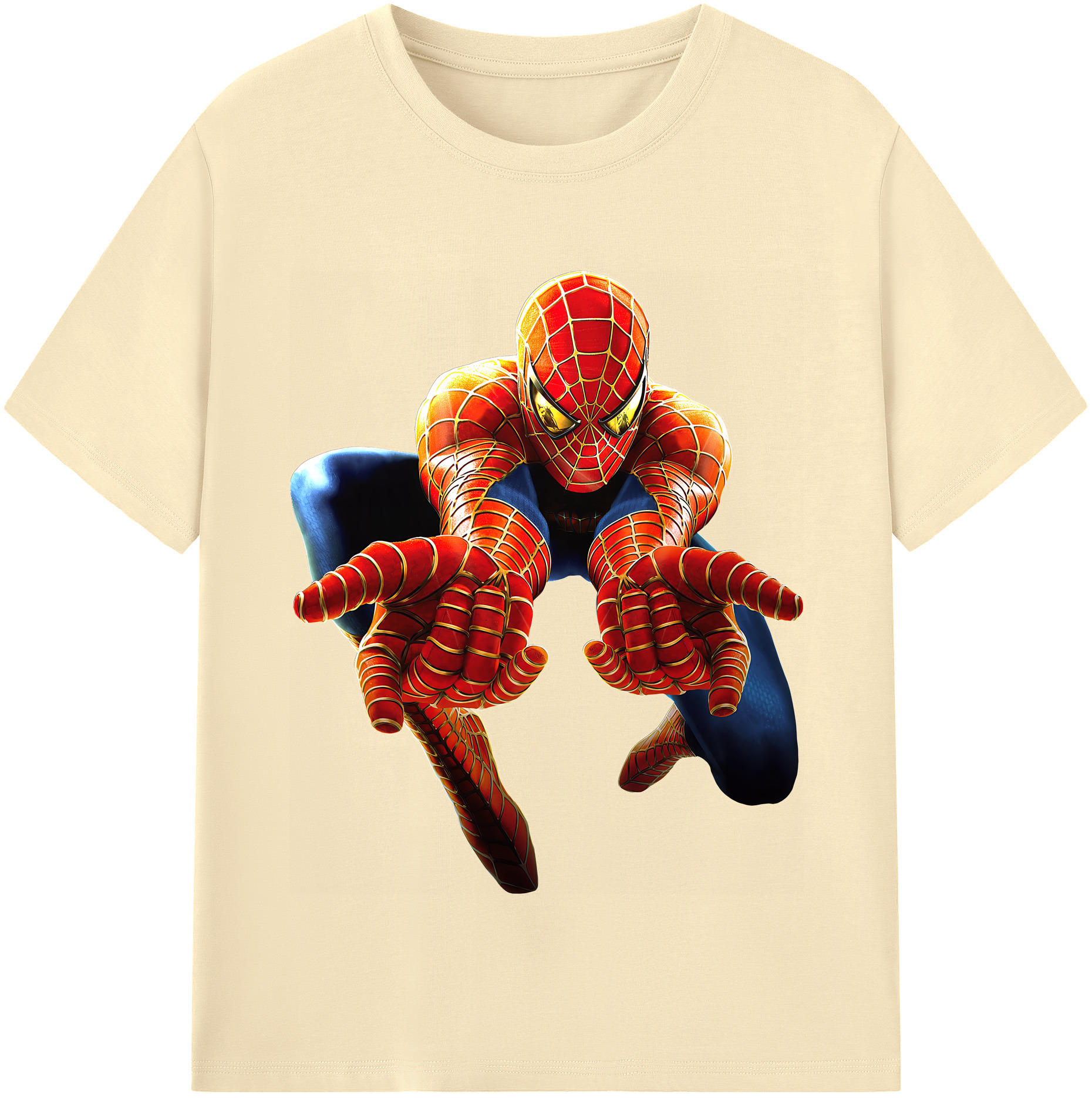 （画像用） Spider Man スパイダーマン 綿100％半袖Tシャツ（フロントプリント）