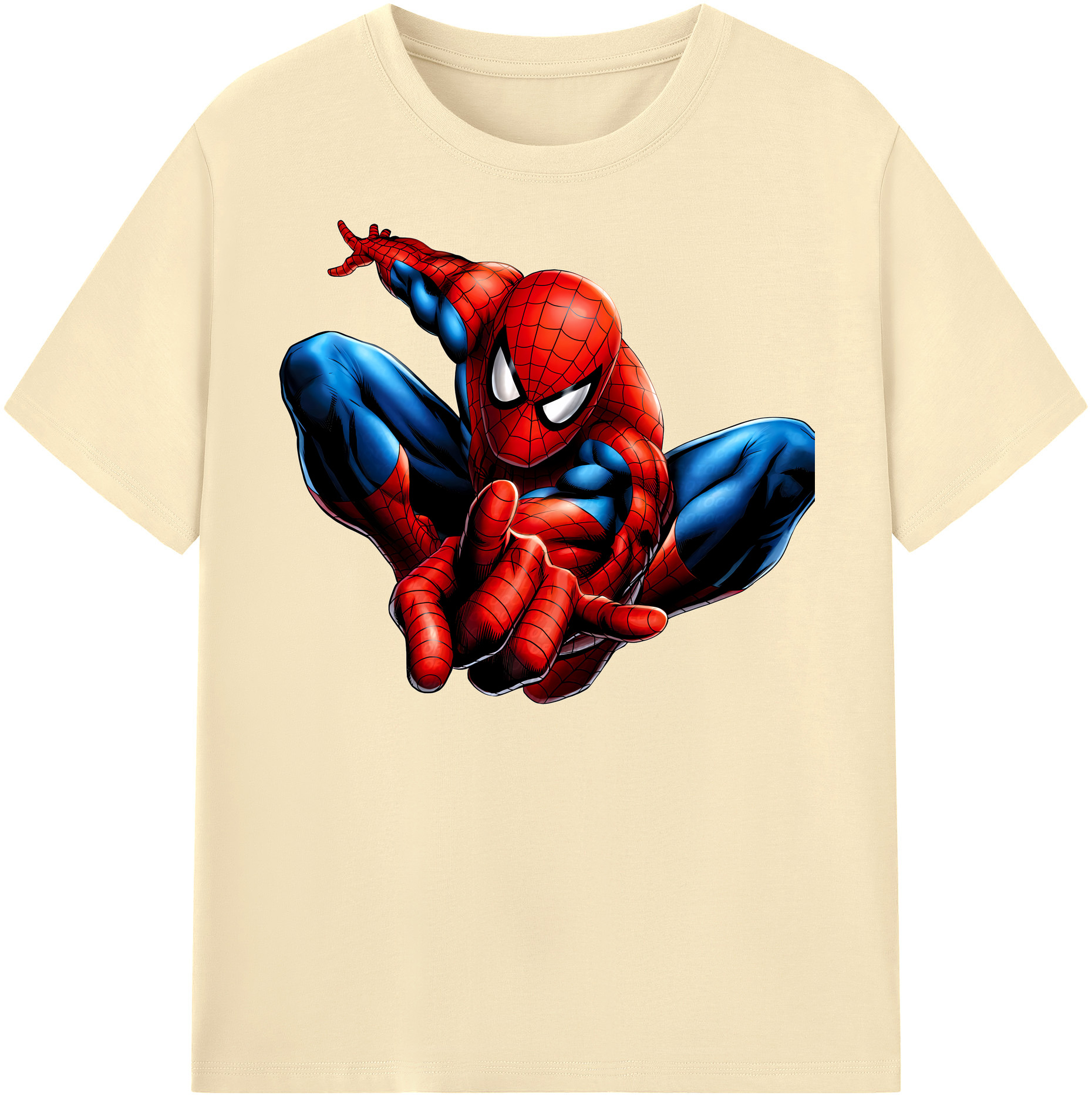 （画像用） Spider Man スパイダーマン 綿100％半袖Tシャツ（フロントプリント）