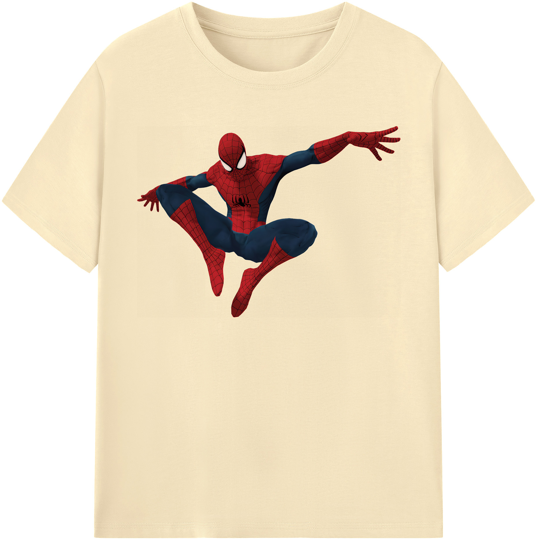 （画像用） Spider Man スパイダーマン 綿100％半袖Tシャツ（フロントプリント）