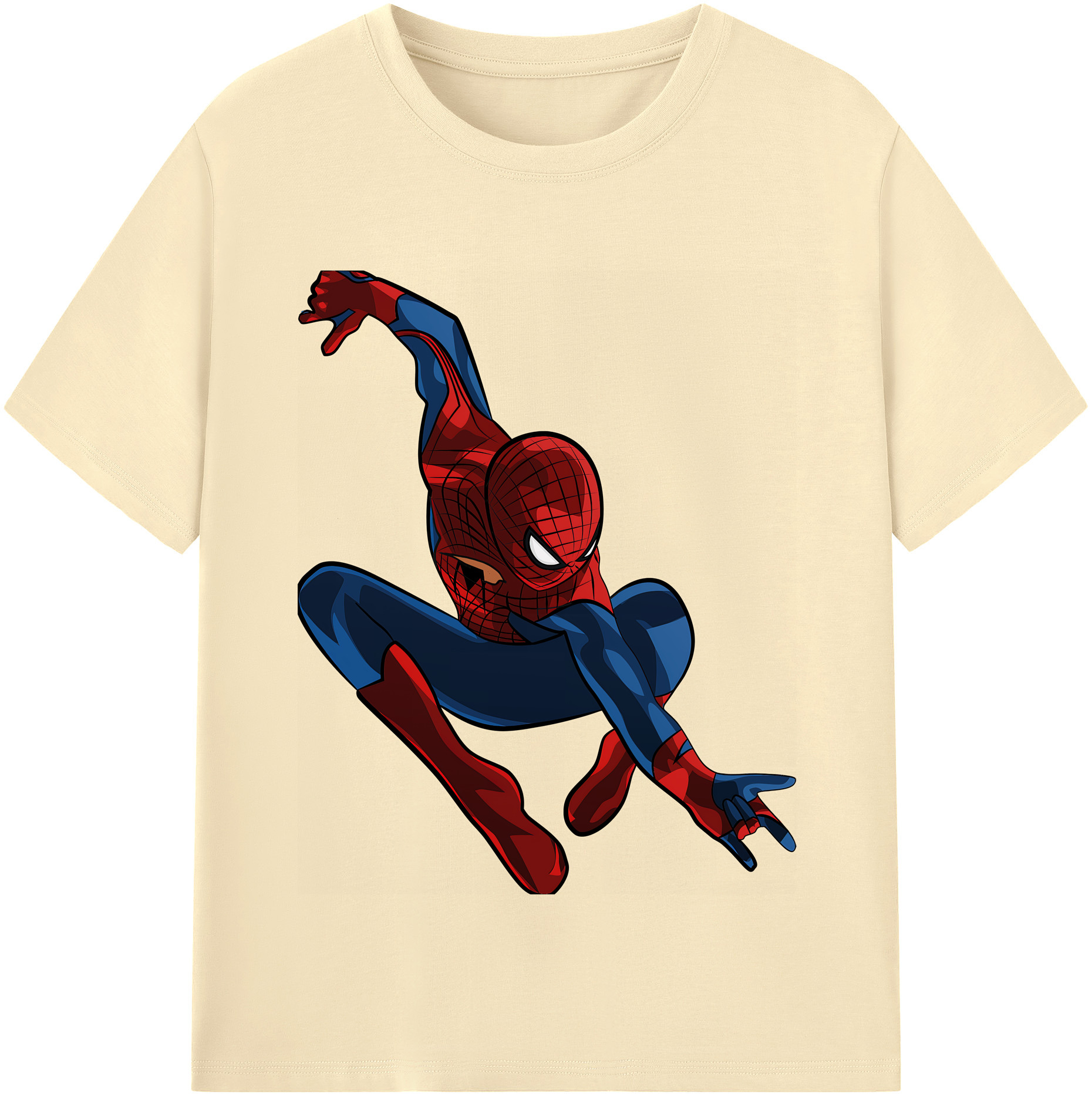 （画像用） Spider Man スパイダーマン 綿100％半袖Tシャツ（フロントプリント）