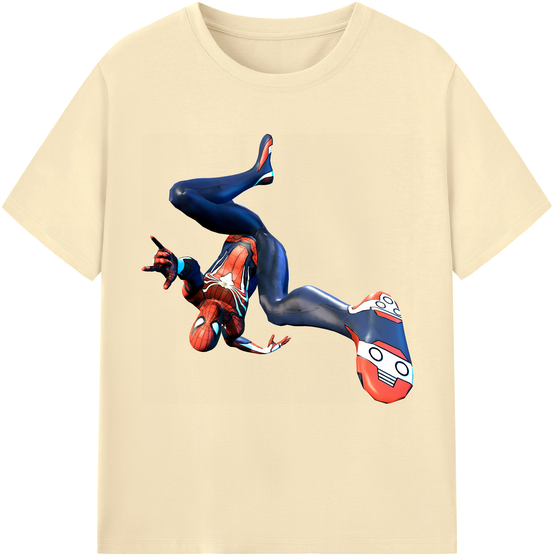 （画像用） Spider Man スパイダーマン 綿100％半袖Tシャツ（フロントプリント）