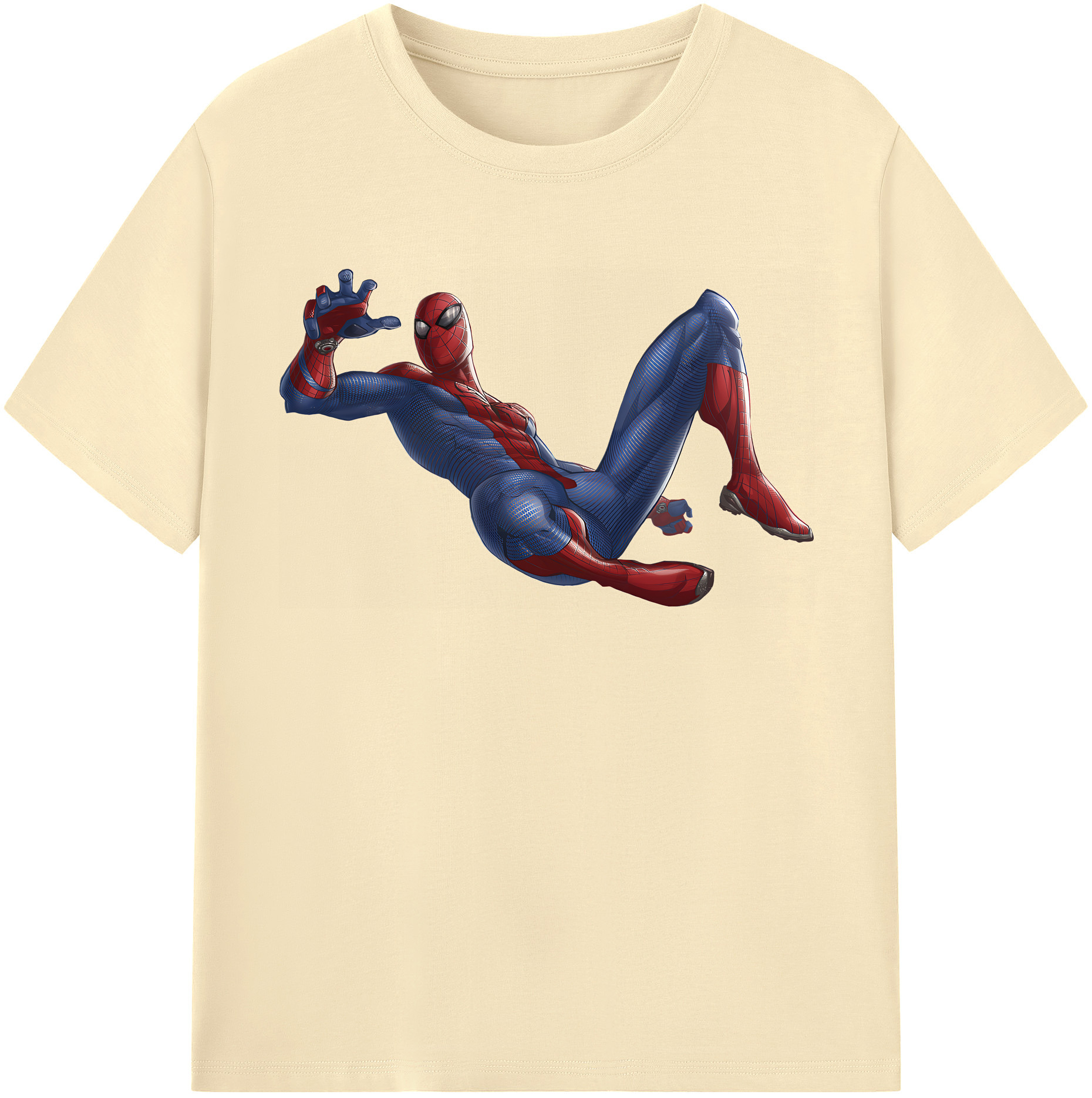 （画像用） Spider Man スパイダーマン 綿100％半袖Tシャツ（フロントプリント）