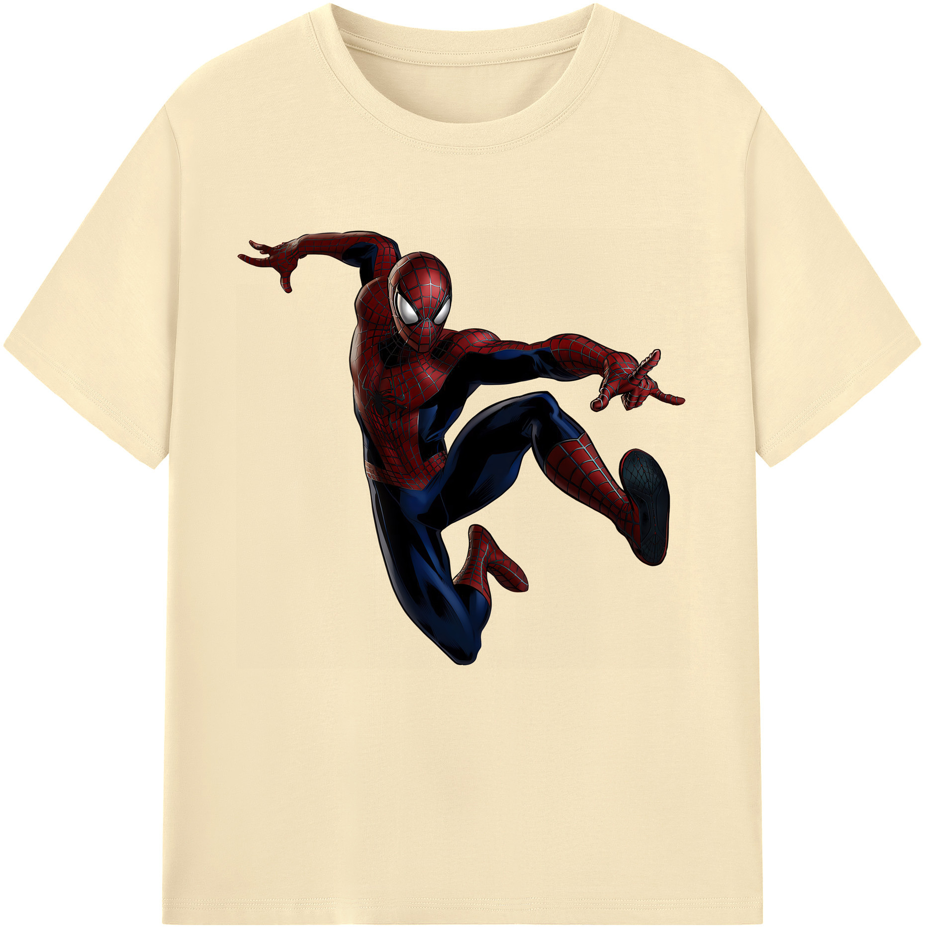 （画像用） Spider Man スパイダーマン 綿100％半袖Tシャツ（フロントプリント）