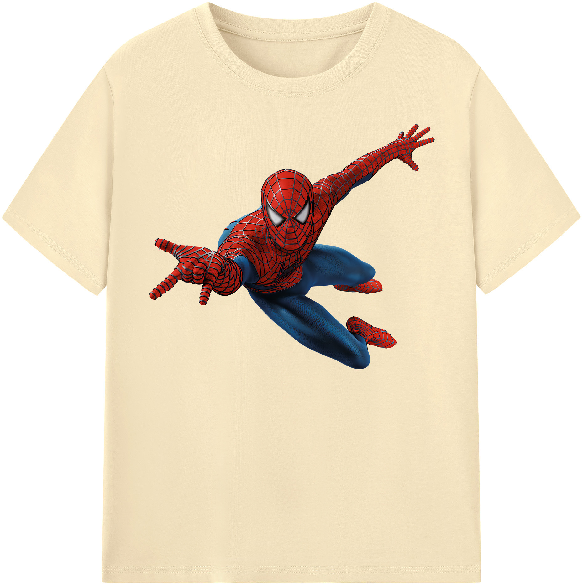 （画像用） Spider Man スパイダーマン 綿100％半袖Tシャツ（フロントプリント）