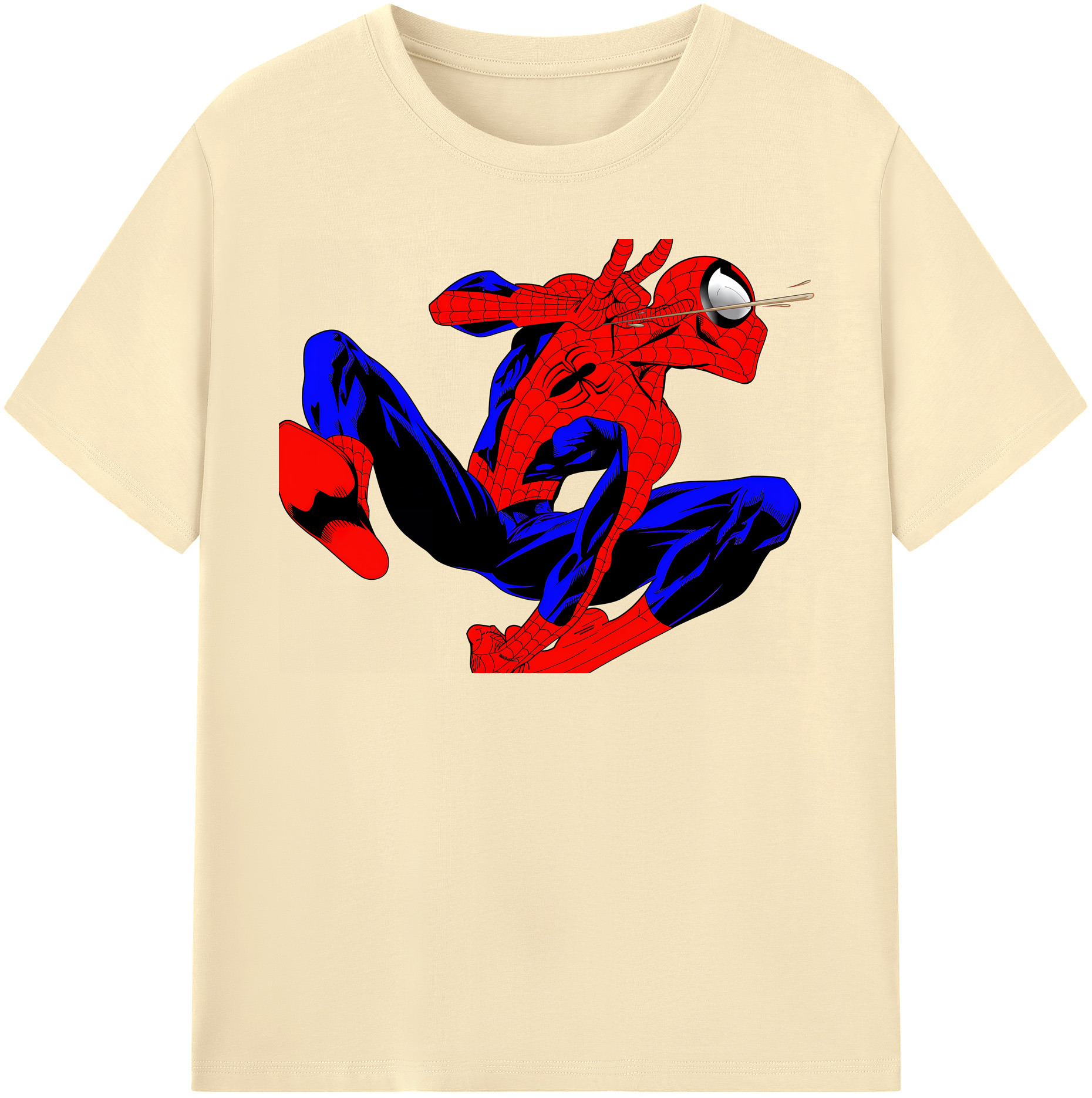 （画像用） Spider Man スパイダーマン 綿100％半袖Tシャツ（フロントプリント）