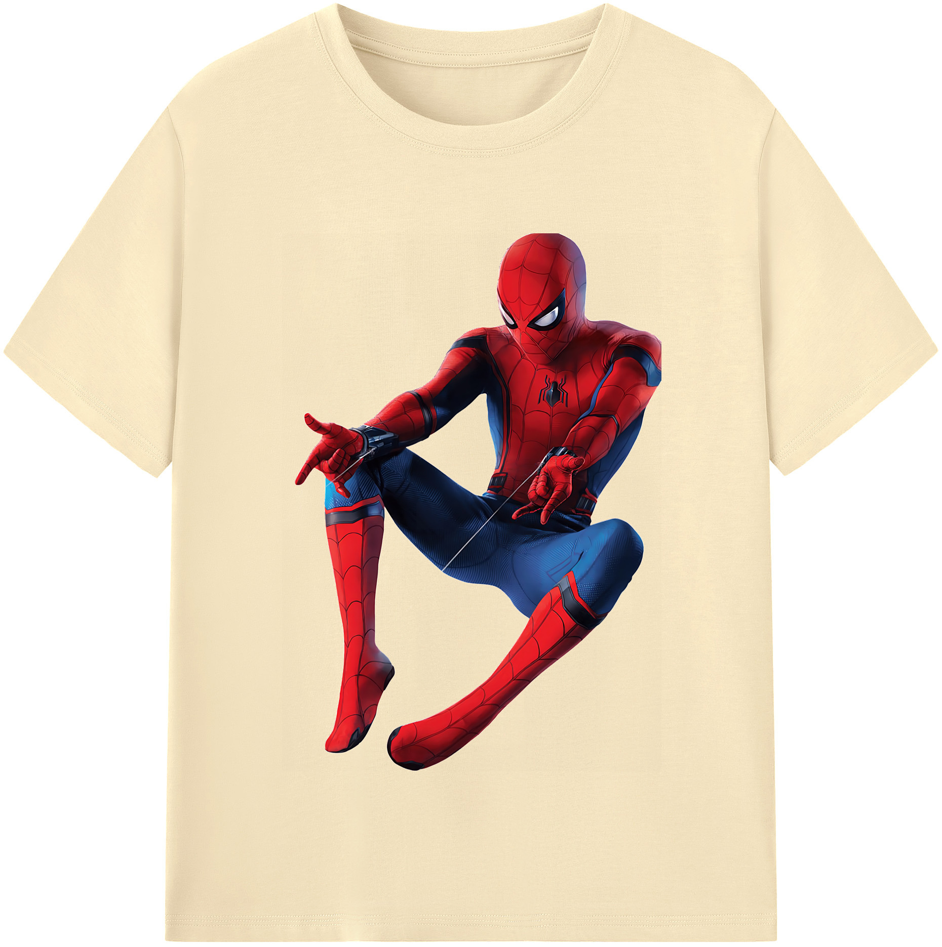 （画像用） Spider Man スパイダーマン 綿100％半袖Tシャツ（フロントプリント）