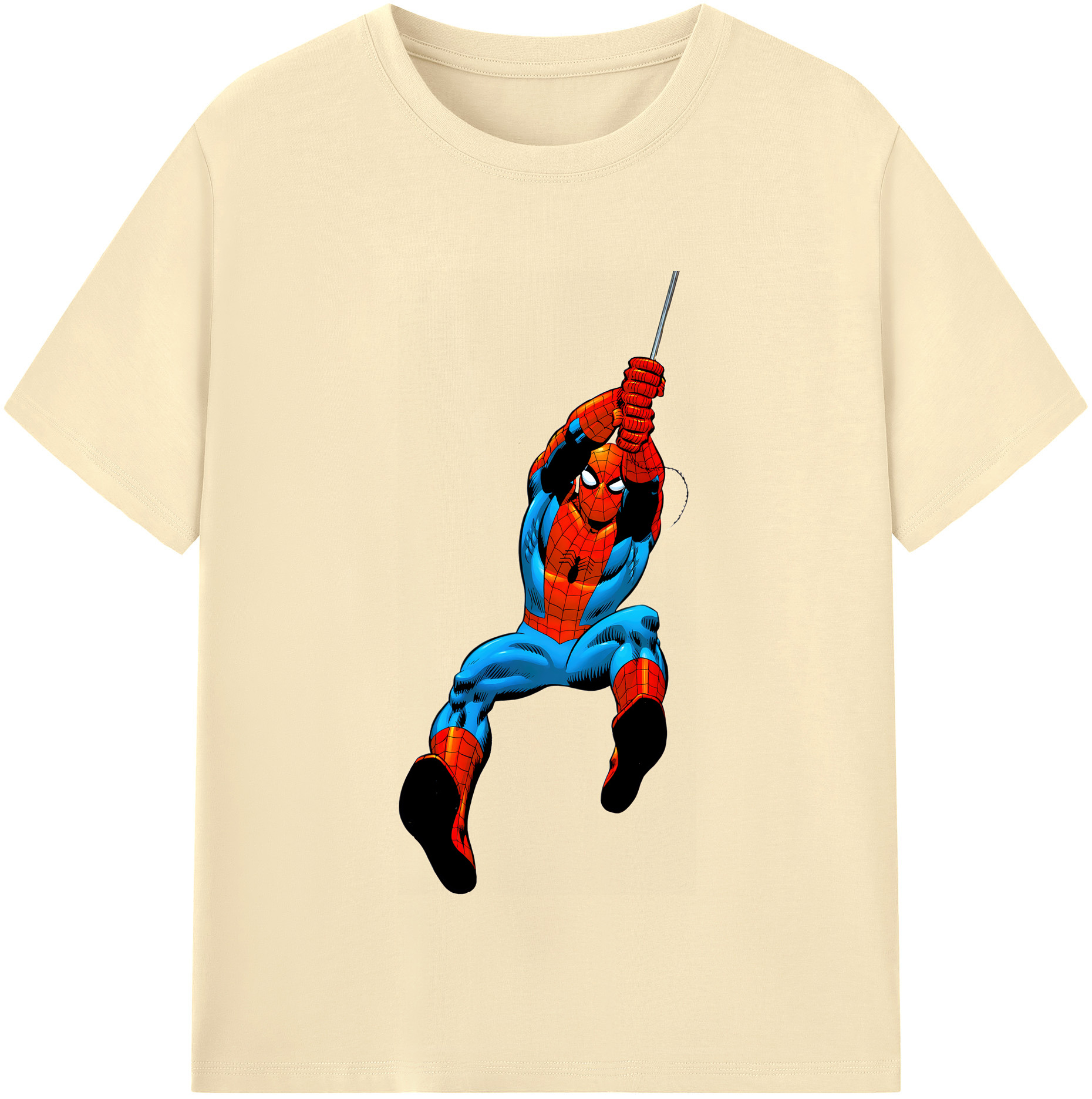 （画像用） Spider Man スパイダーマン 綿100％半袖Tシャツ（フロントプリント）