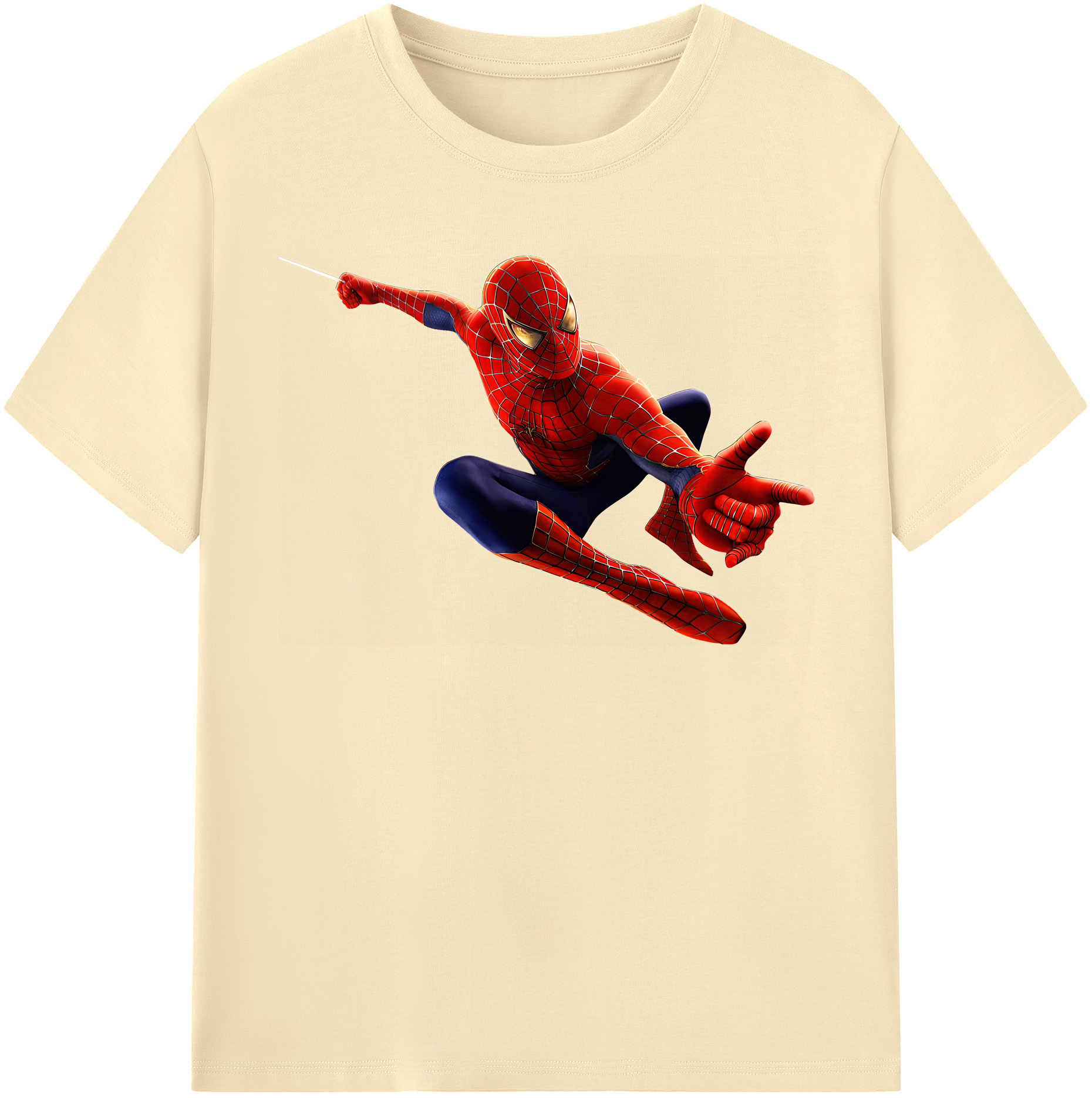 （画像用） Spider Man スパイダーマン 綿100％半袖Tシャツ（フロントプリント）