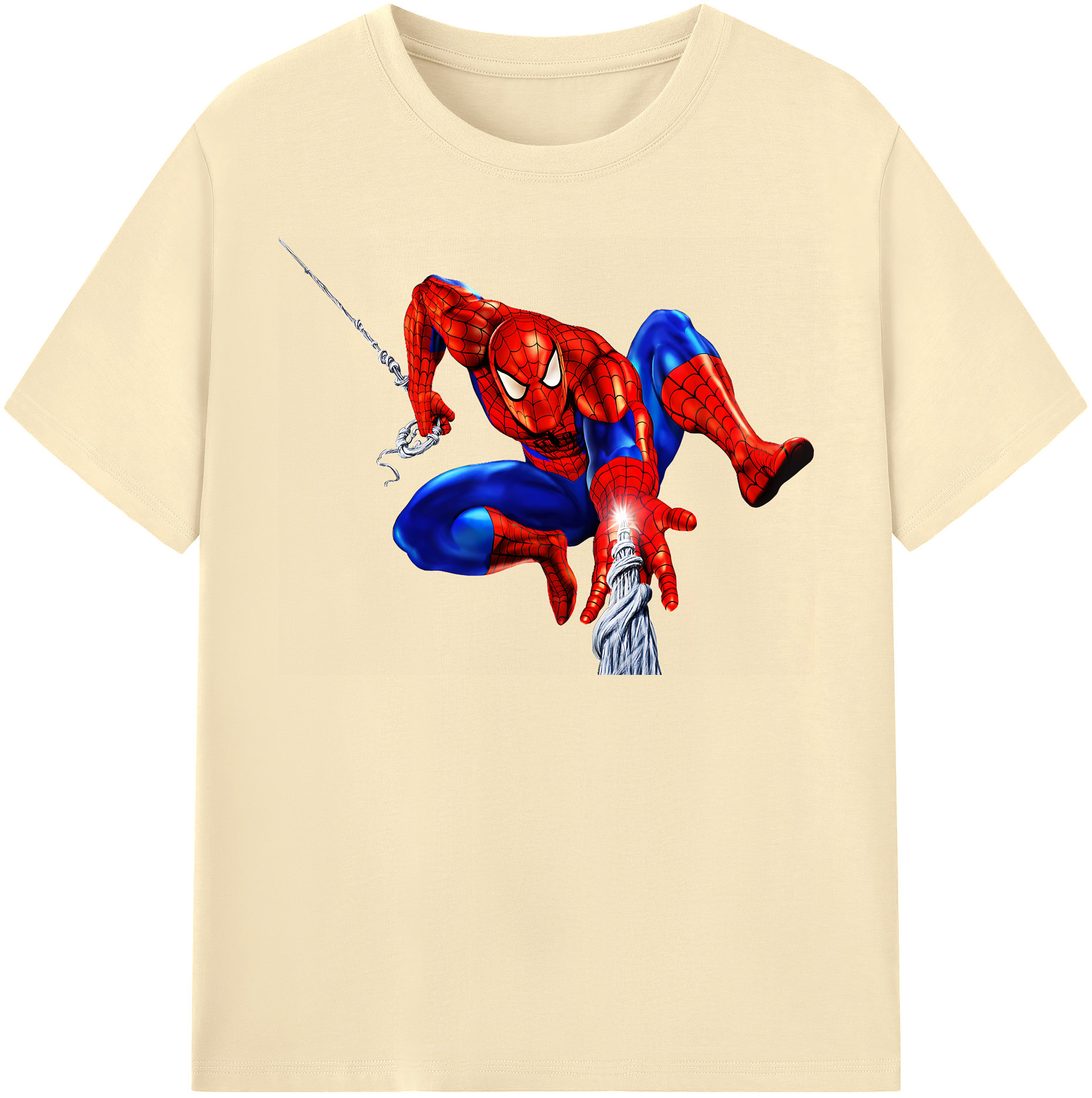 （画像用） Spider Man スパイダーマン 綿100％半袖Tシャツ（フロントプリント）