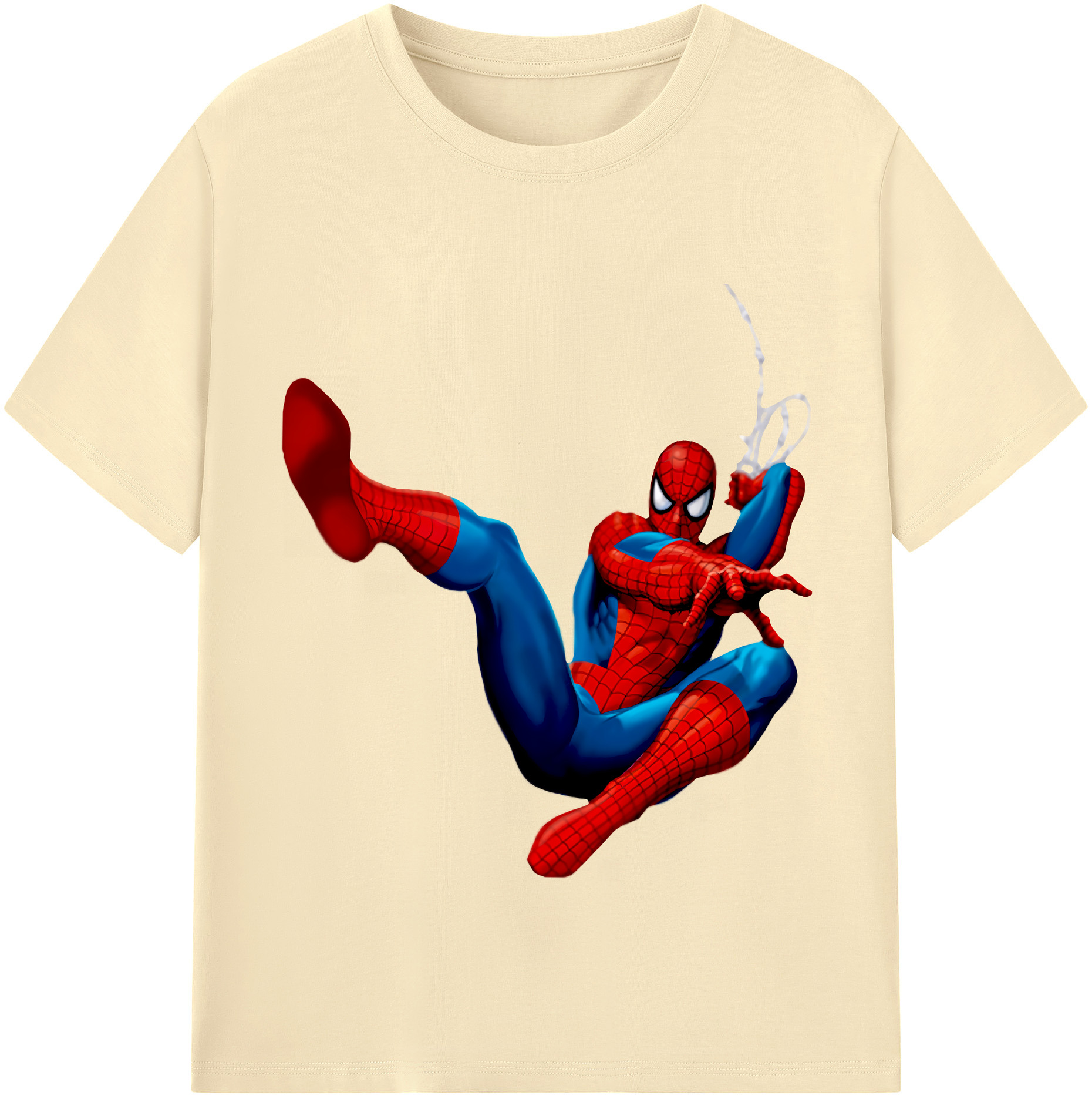 （画像用） Spider Man スパイダーマン 綿100％半袖Tシャツ（フロントプリント）