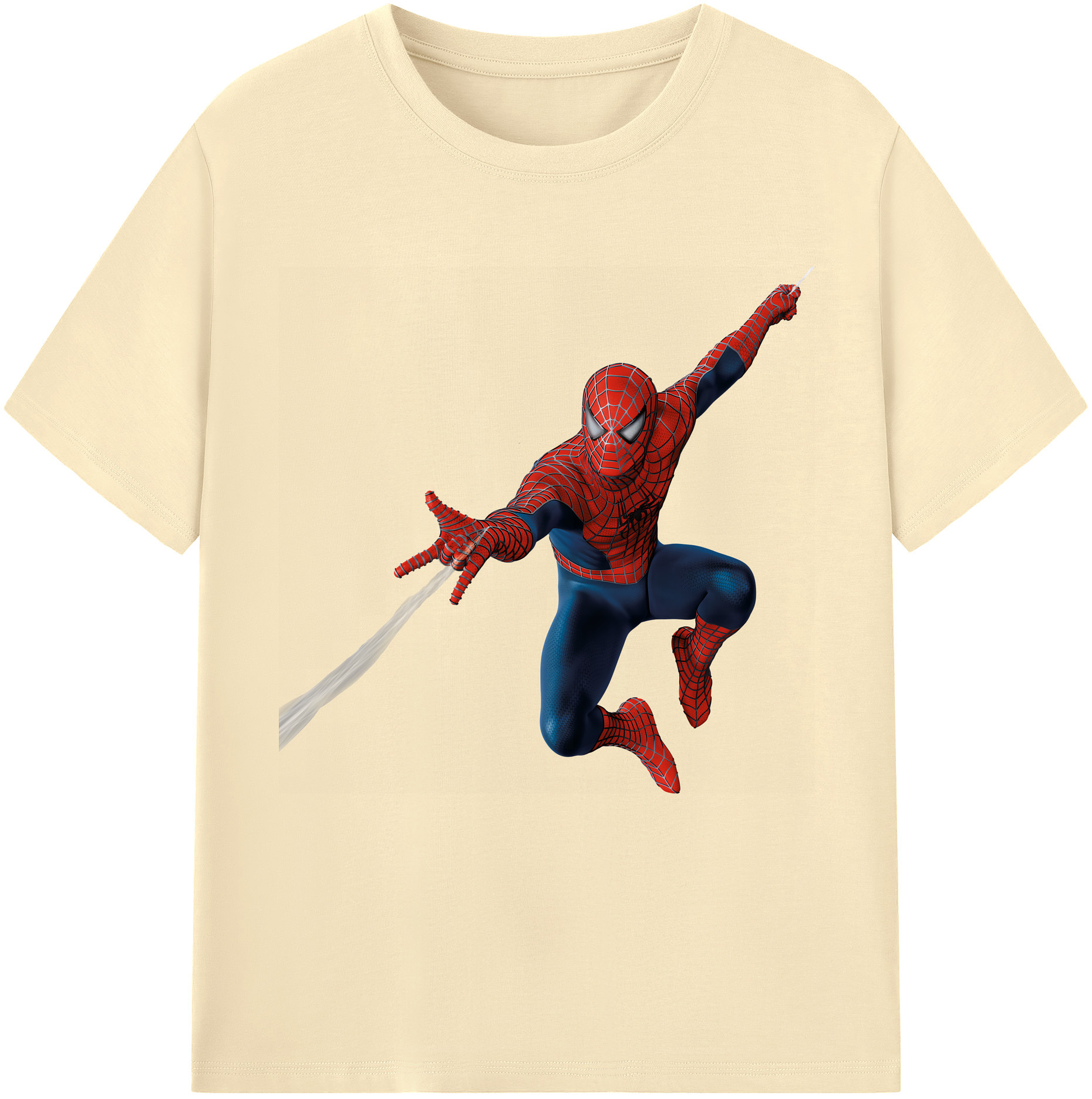 （画像用） Spider Man スパイダーマン 綿100％半袖Tシャツ（フロントプリント）