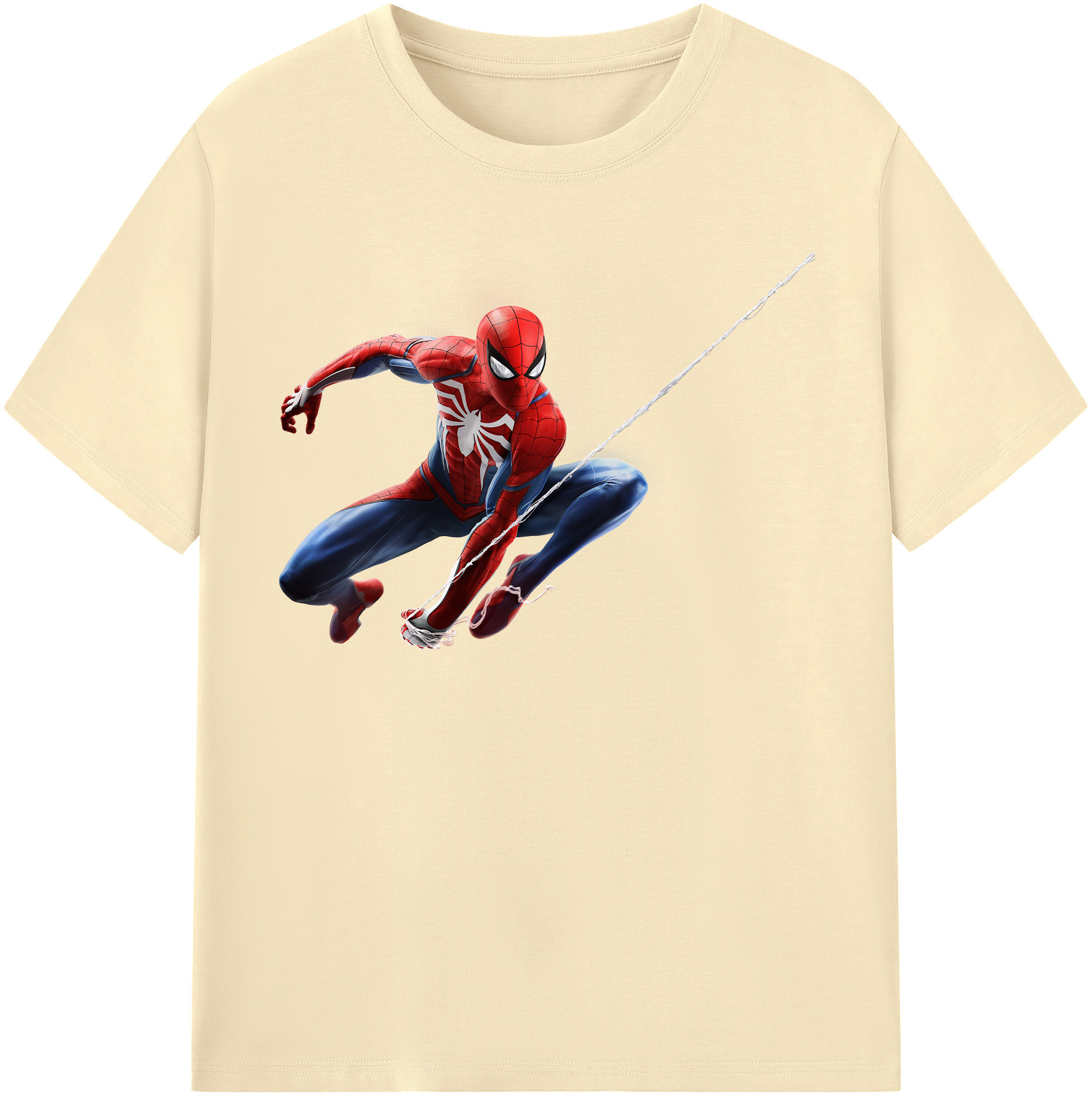 （画像用） Spider Man スパイダーマン 綿100％半袖Tシャツ（フロントプリント）