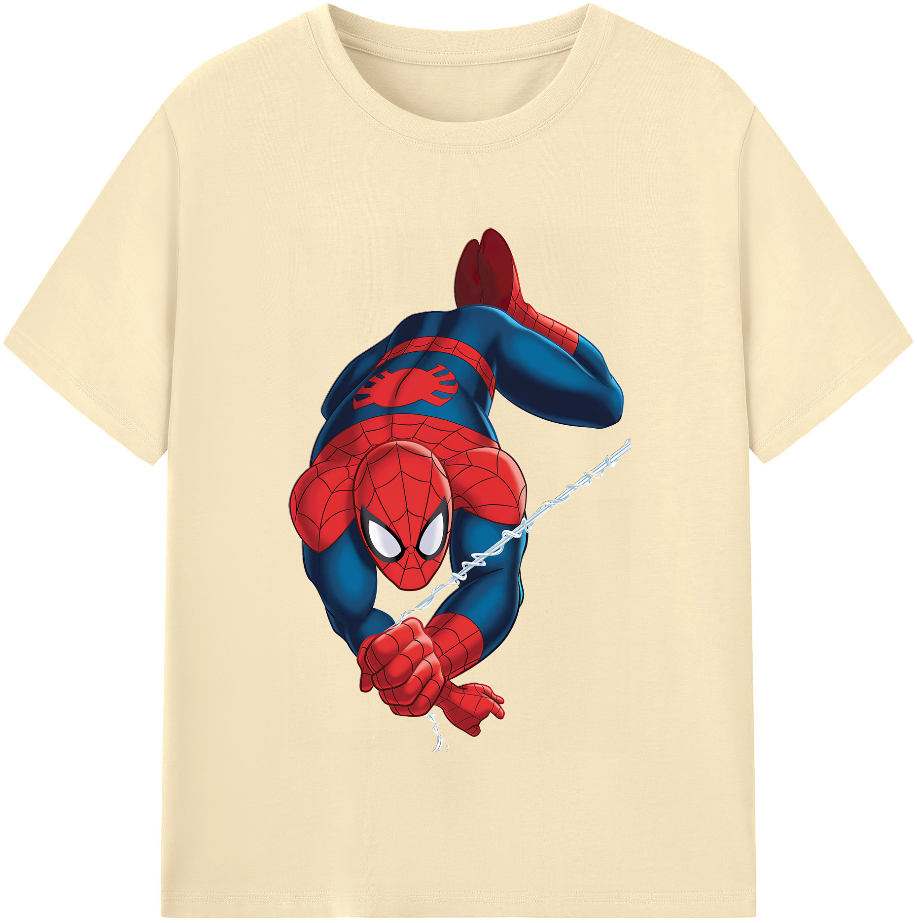 （画像用） Spider Man スパイダーマン 綿100％半袖Tシャツ（フロントプリント）