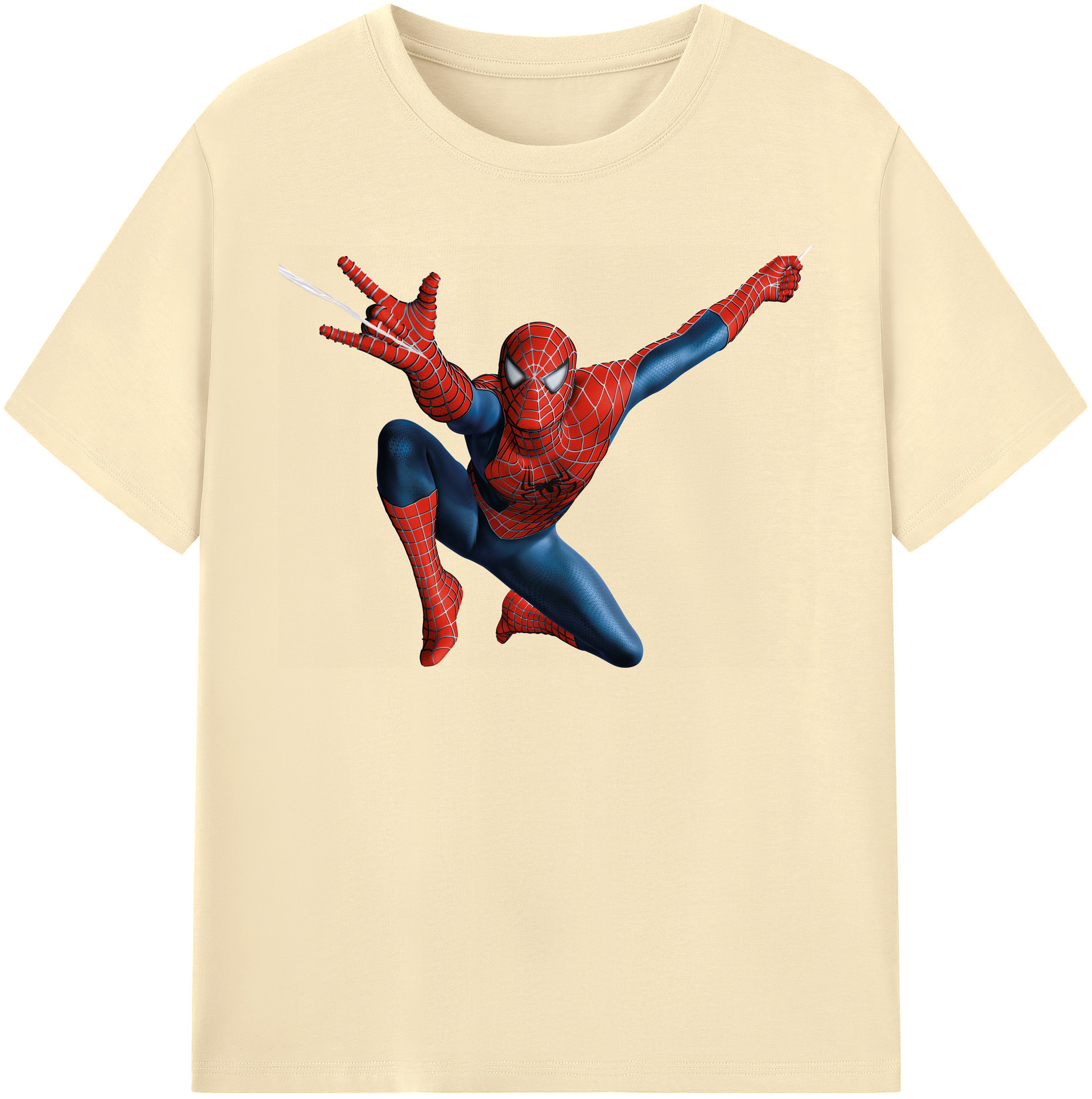 （画像用） Spider Man スパイダーマン 綿100％半袖Tシャツ（フロントプリント）