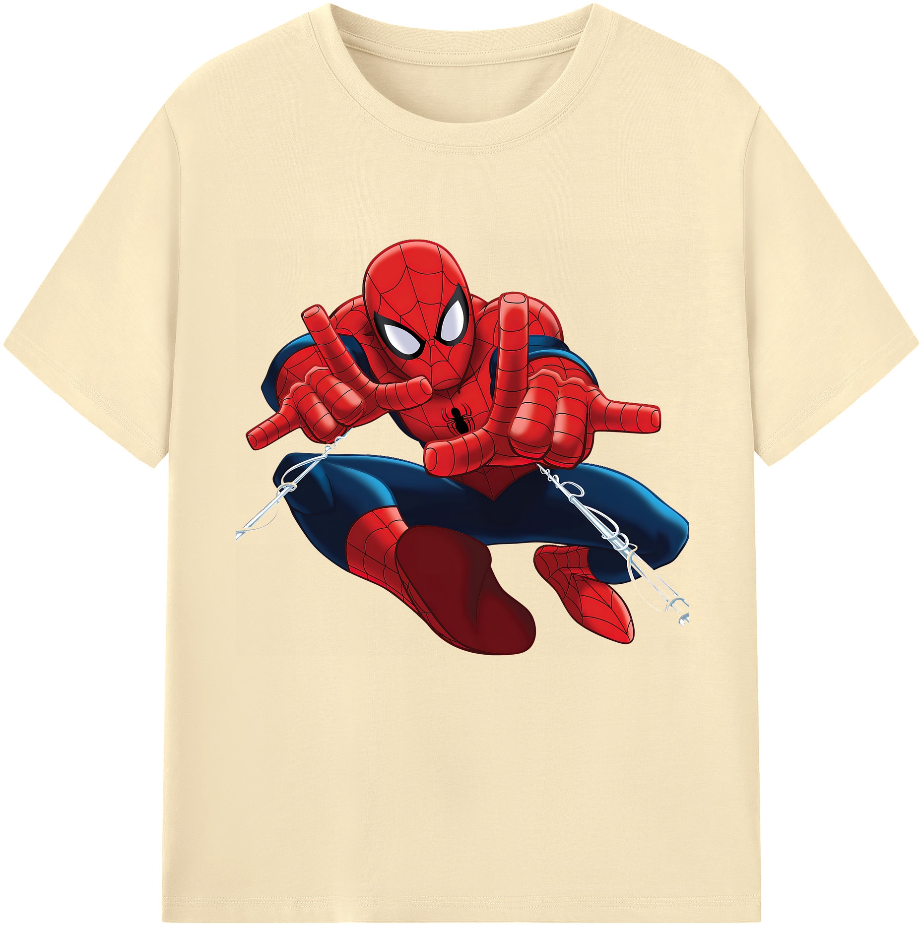 （画像用） Spider Man スパイダーマン 綿100％半袖Tシャツ（フロントプリント）